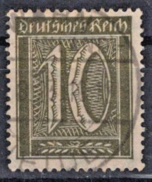 Germany 162 Used VF 1921 10pf olive green Numerals ZAYIX
