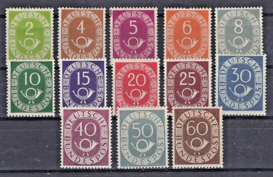 Germany 670-682 MH VF 1951 Numeral & Post Horn See Notes ZAYIX