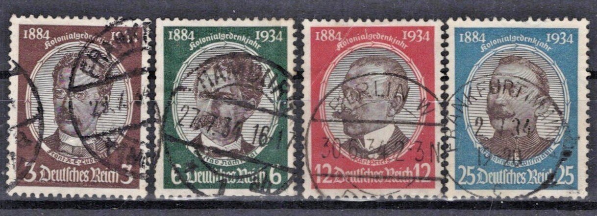 Germany 432-435 Used 1934 Lost Colonies Explorers See description ZAYIX