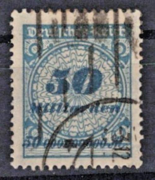 Germany 299 Used VF 1923 50mlrd m blue & deep blue Numerals Inflation ZAYIX