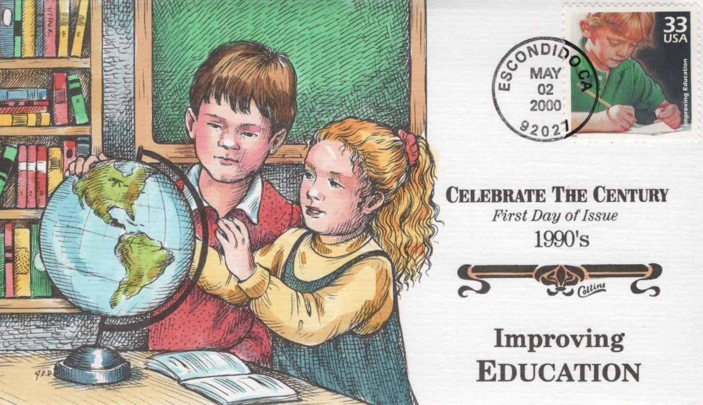 Celebrate the Century 1990s Improving Education FDC First Day Cover ZAYIX