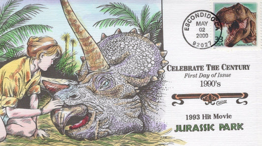 Celebrate the Century 1990s Jurassic Park 1993 Movie FDC First Day Cover ZAYIX