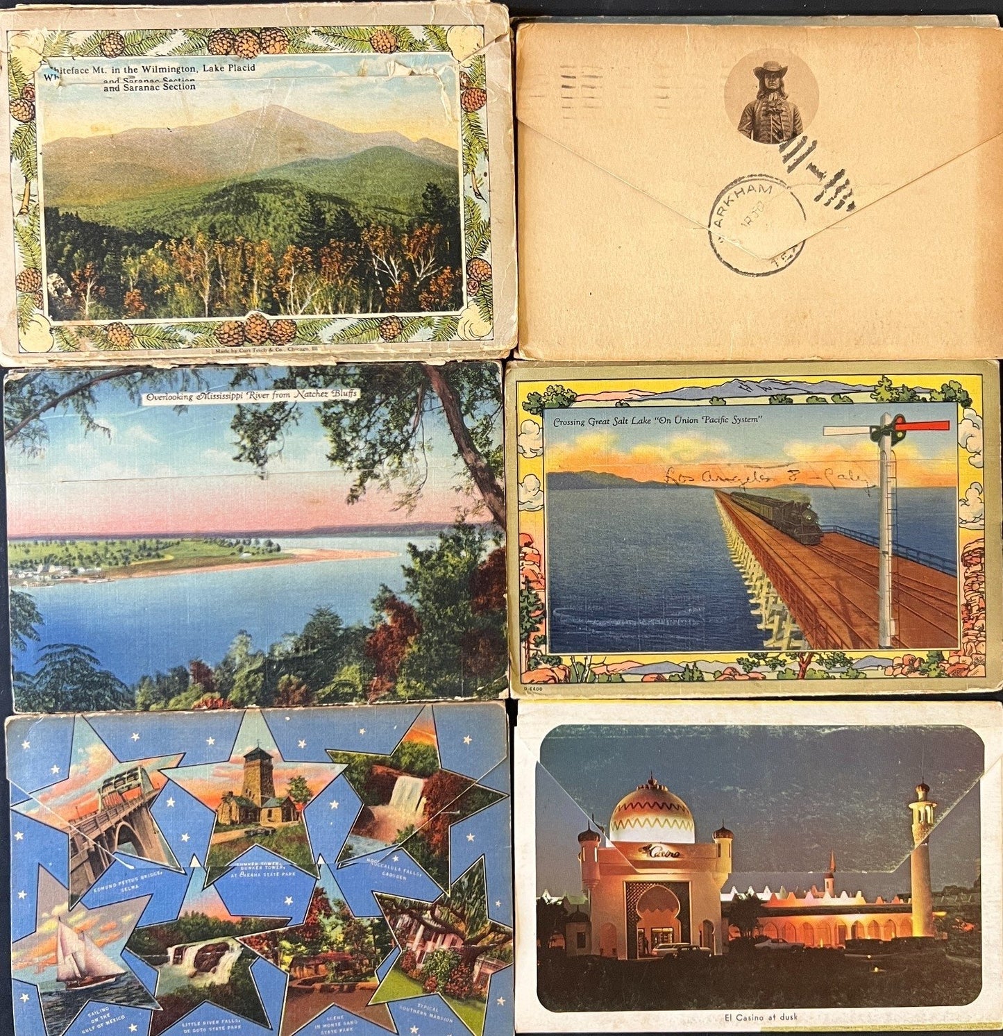 Assorted State Postcard Folios Collection 1940s-1950s ZAYIX