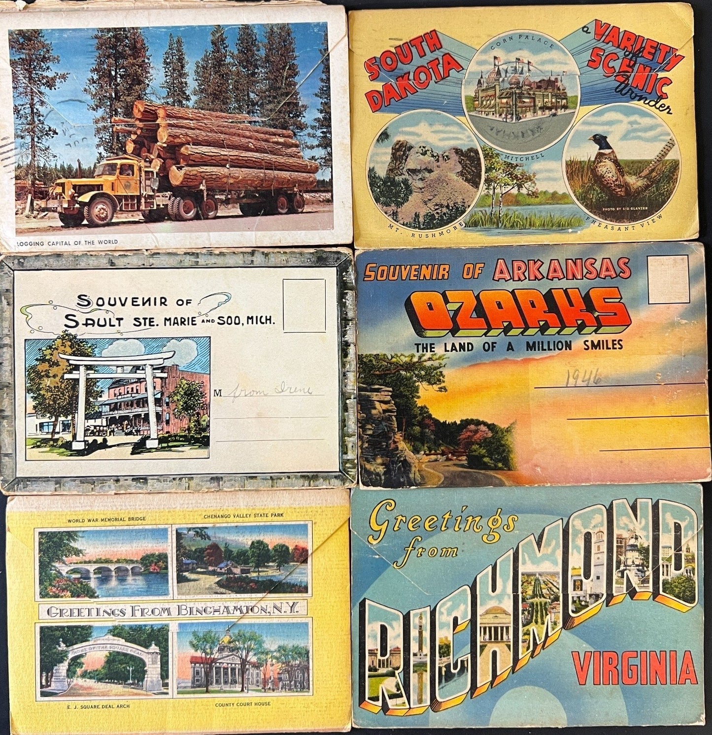 Assorted State Postcard Folios Collection 1940s-1950s ZAYIX