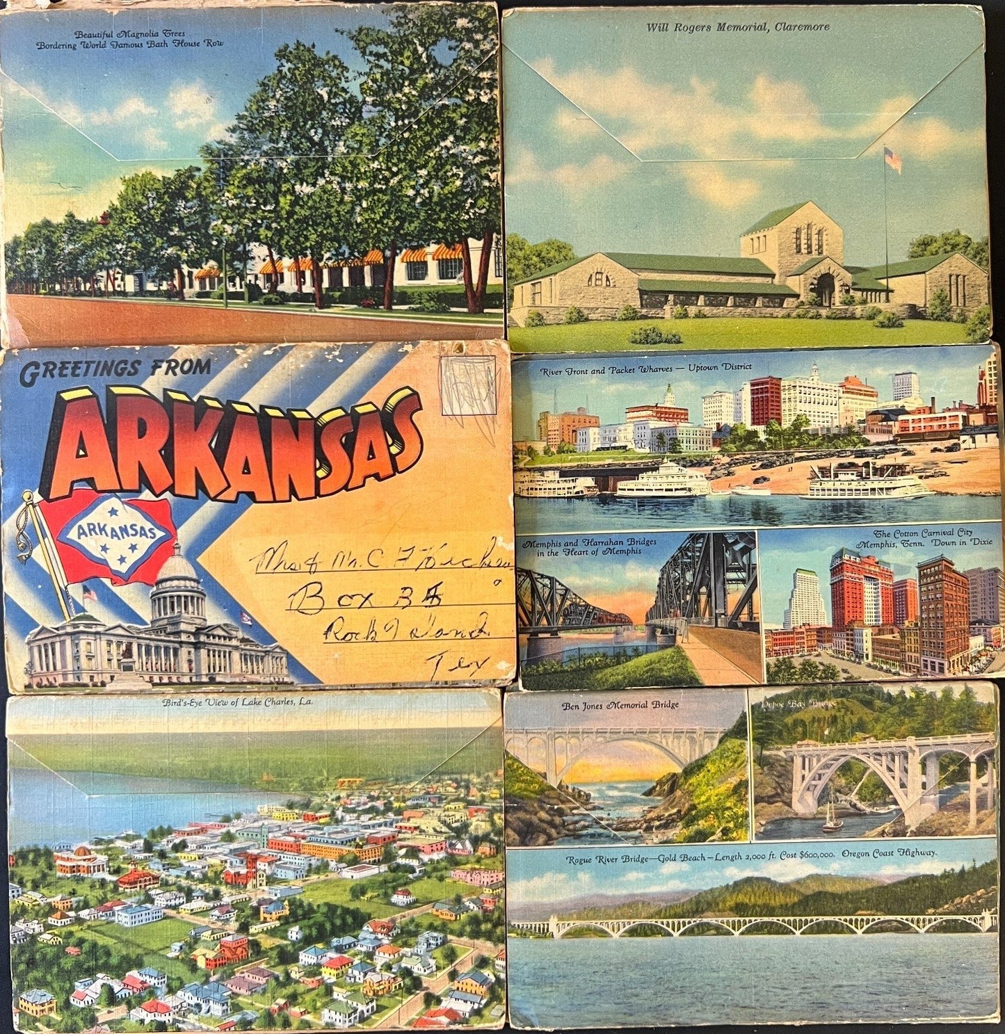 Assorted State Postcard Folios Collection 1940s-1950s ZAYIX