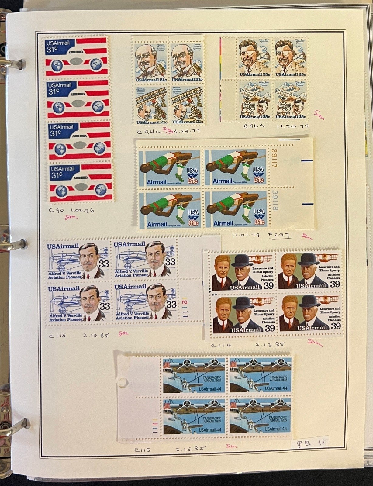 United States Plate Block Stamp Collection Mystic Album Mint & Used ZAYIX
