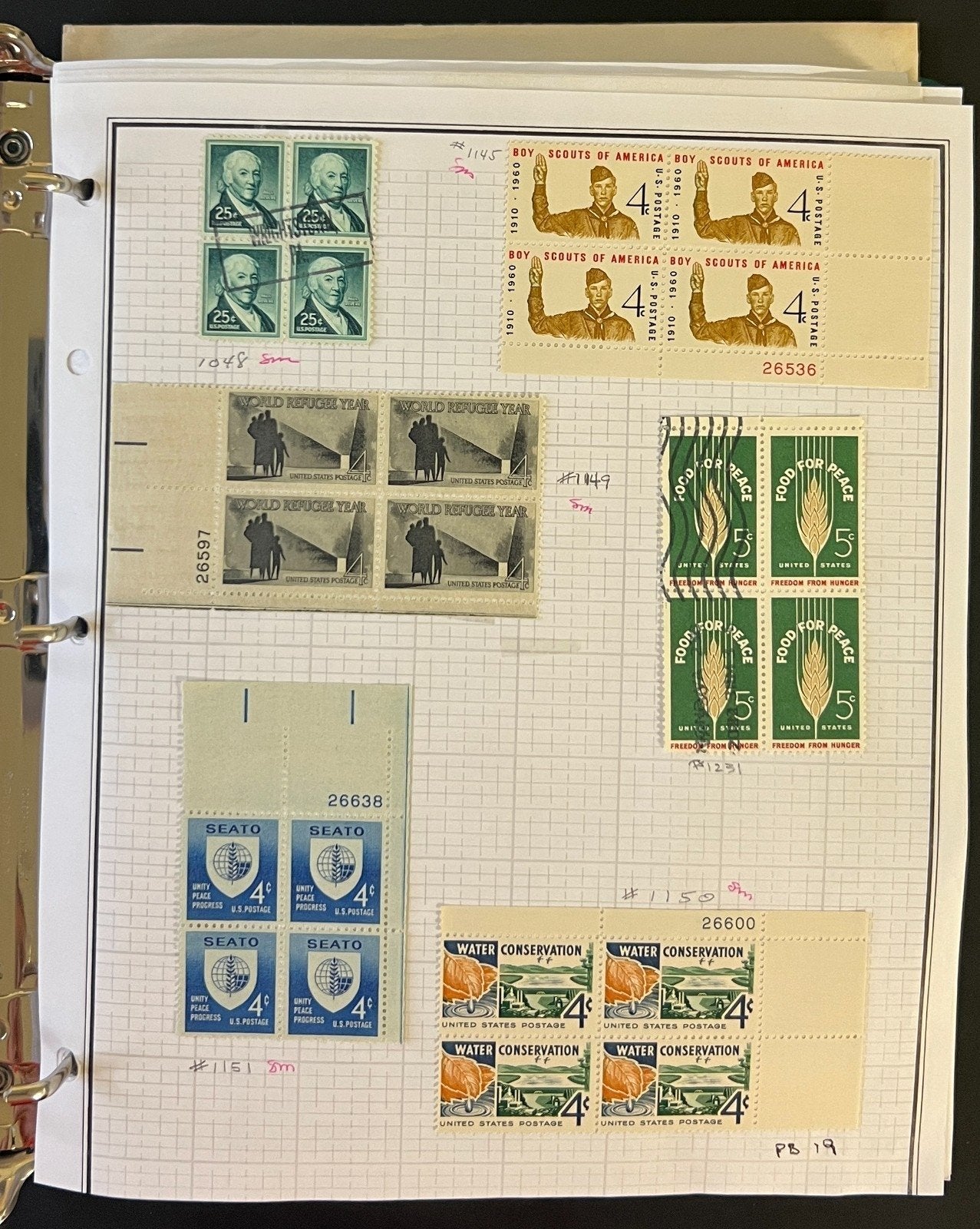 United States Plate Block Stamp Collection Mystic Album Mint & Used ZAYIX