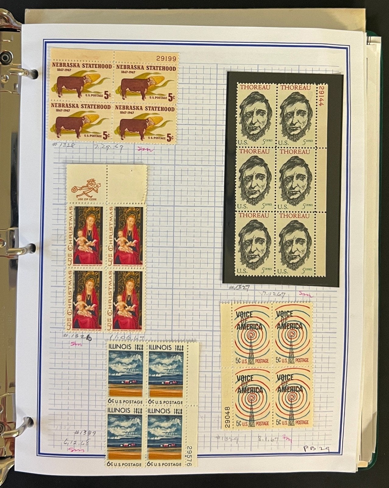 United States Plate Block Stamp Collection Mystic Album Mint & Used ZAYIX