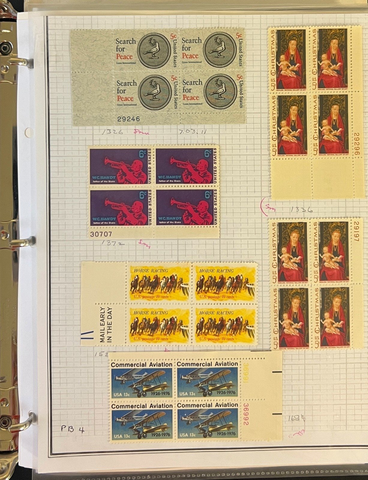 United States Plate Block Stamp Collection Mystic Album Mint & Used ZAYIX