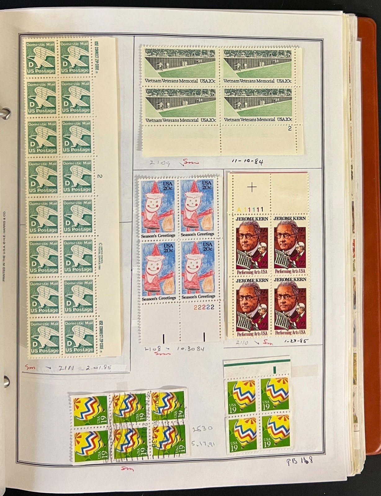 United States Plate Block Stamp Collection Album ZAYIX
