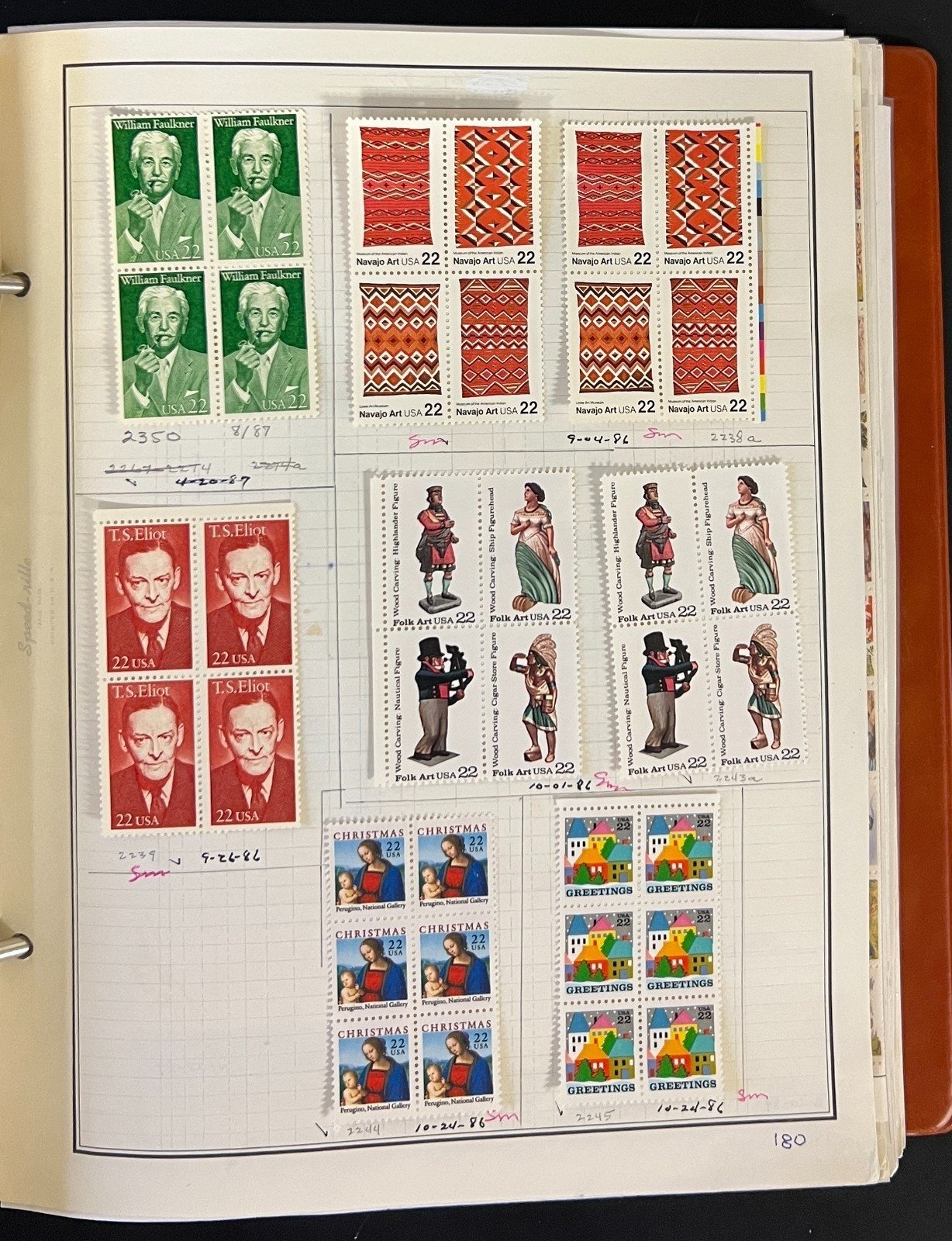United States Plate Block Stamp Collection Album ZAYIX