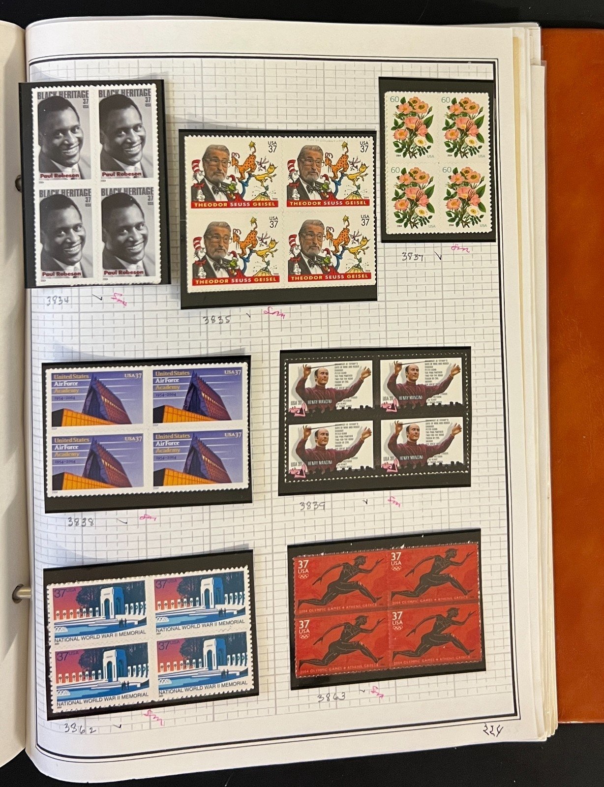 United States Plate Block Stamp Collection Album ZAYIX
