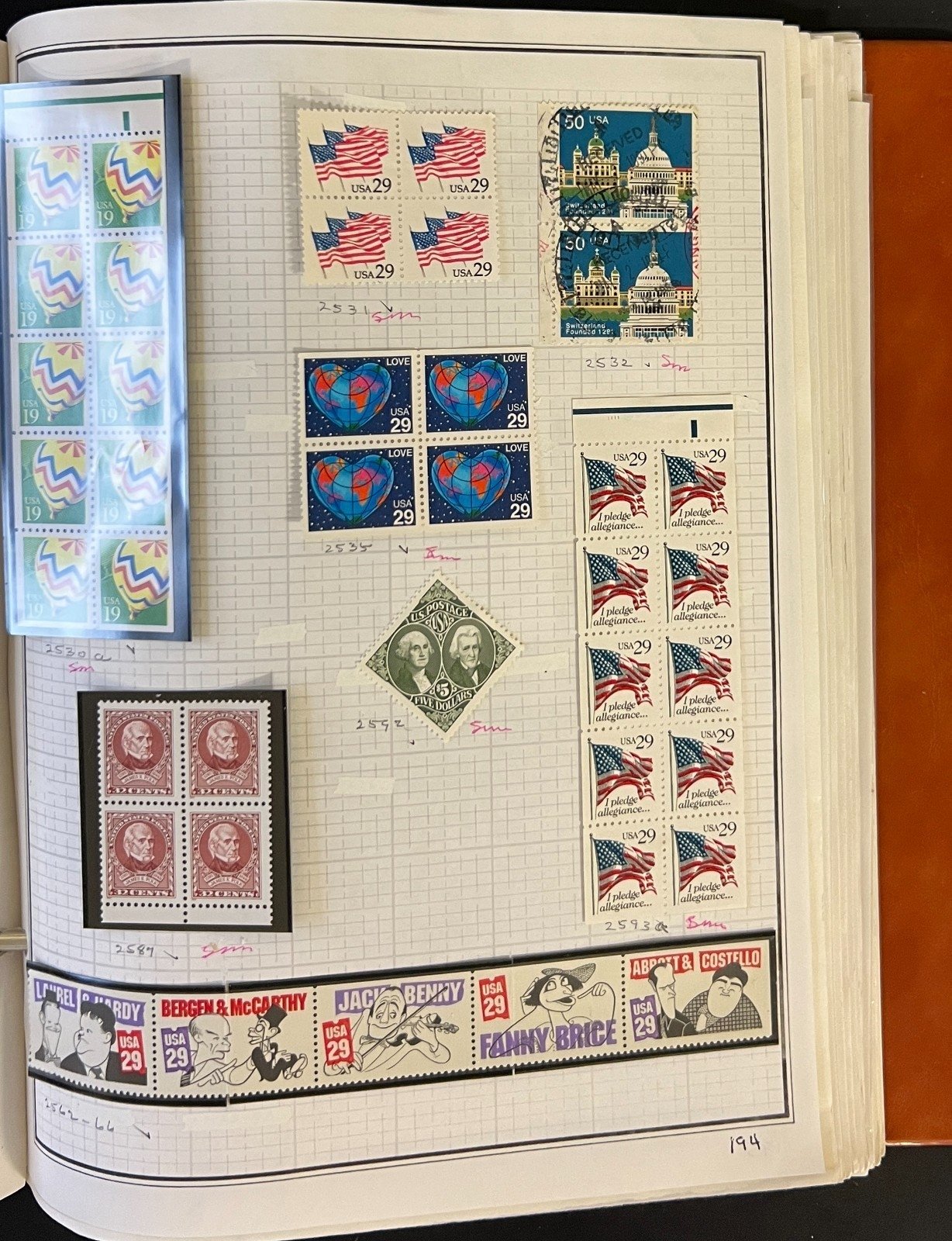United States Plate Block Stamp Collection Album ZAYIX