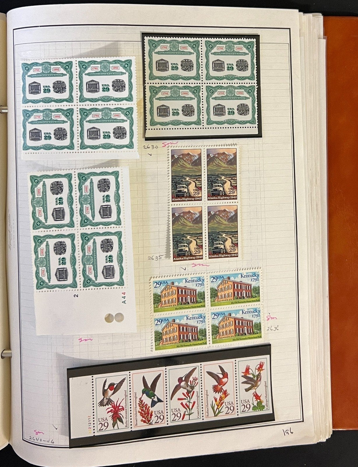 United States Plate Block Stamp Collection Album ZAYIX