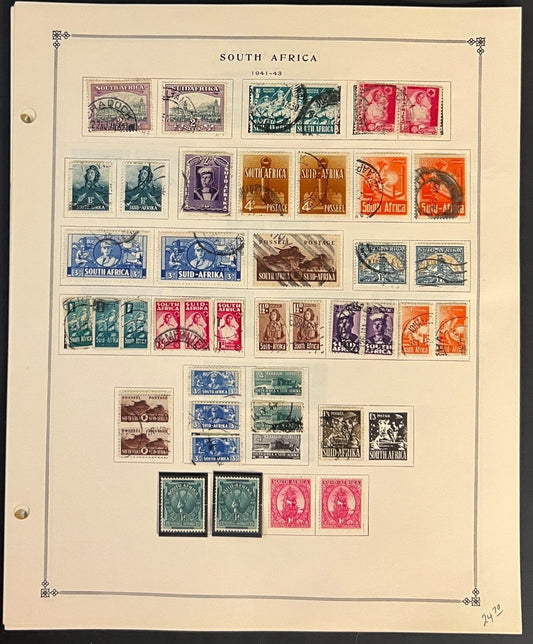 South Africa Stamp Collection Pages Mint & Used 1941-1977 ZAYIX