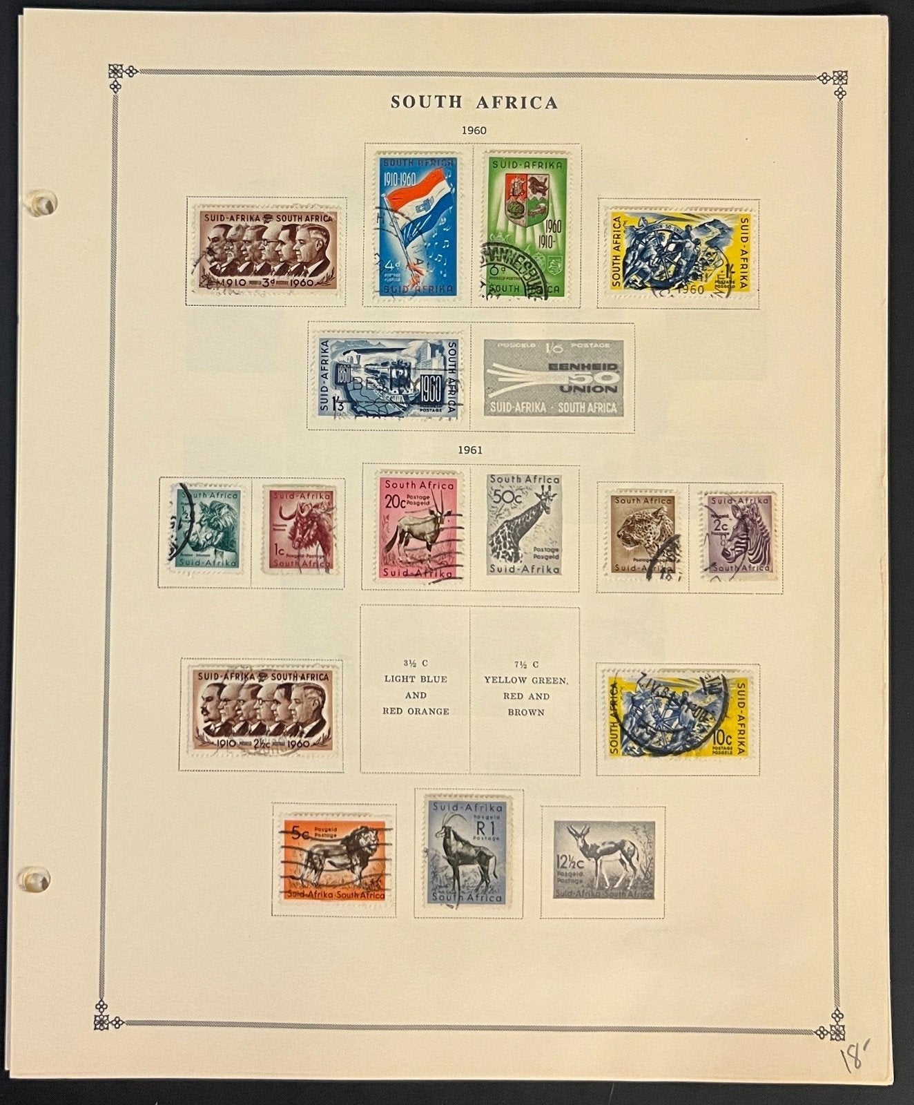 South Africa Stamp Collection Pages Mint & Used 1941-1977 ZAYIX