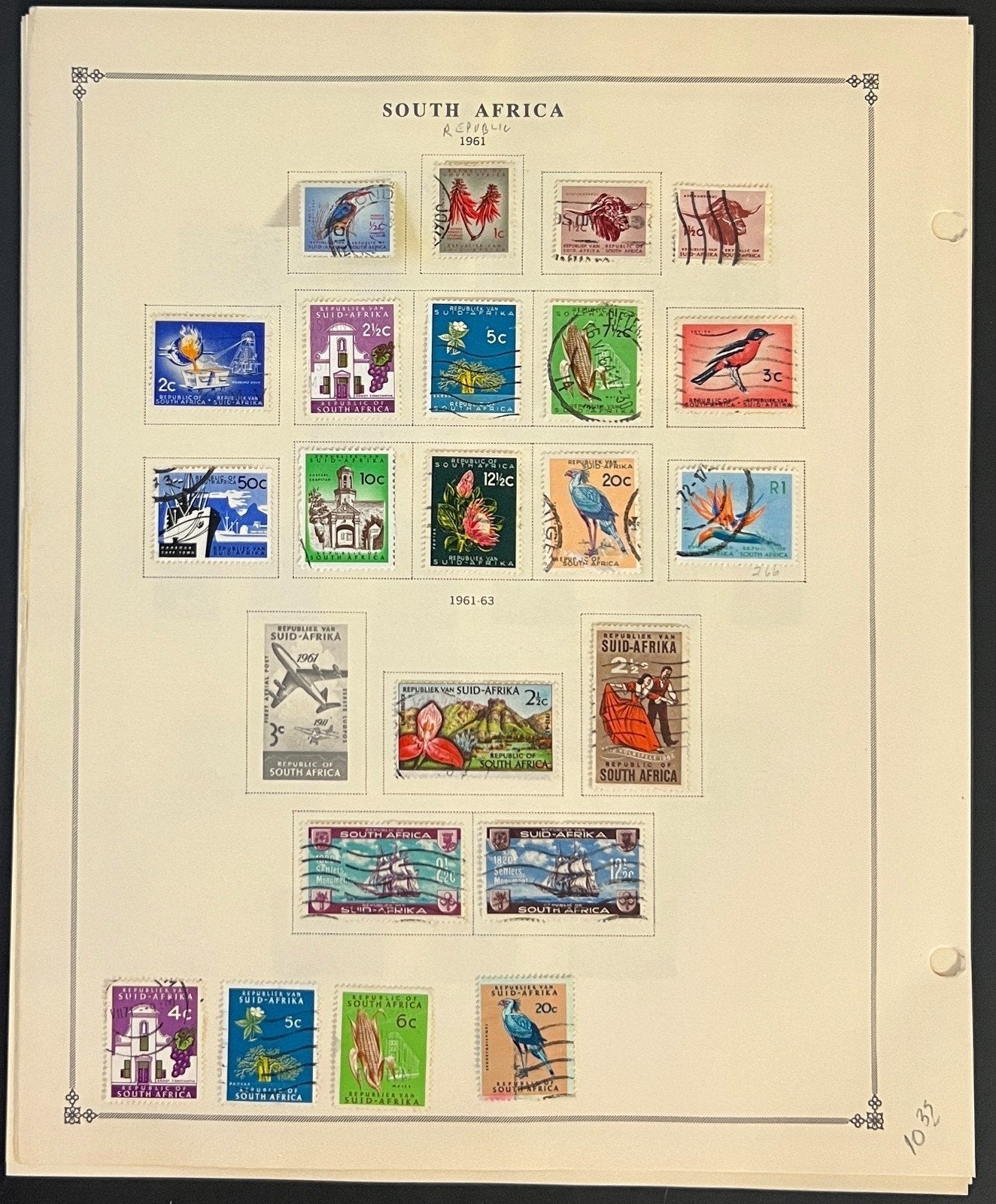 South Africa Stamp Collection Pages Mint & Used 1941-1977 ZAYIX