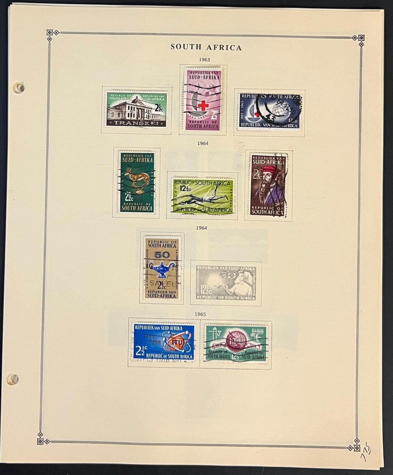 South Africa Stamp Collection Pages Mint & Used 1941-1977 ZAYIX