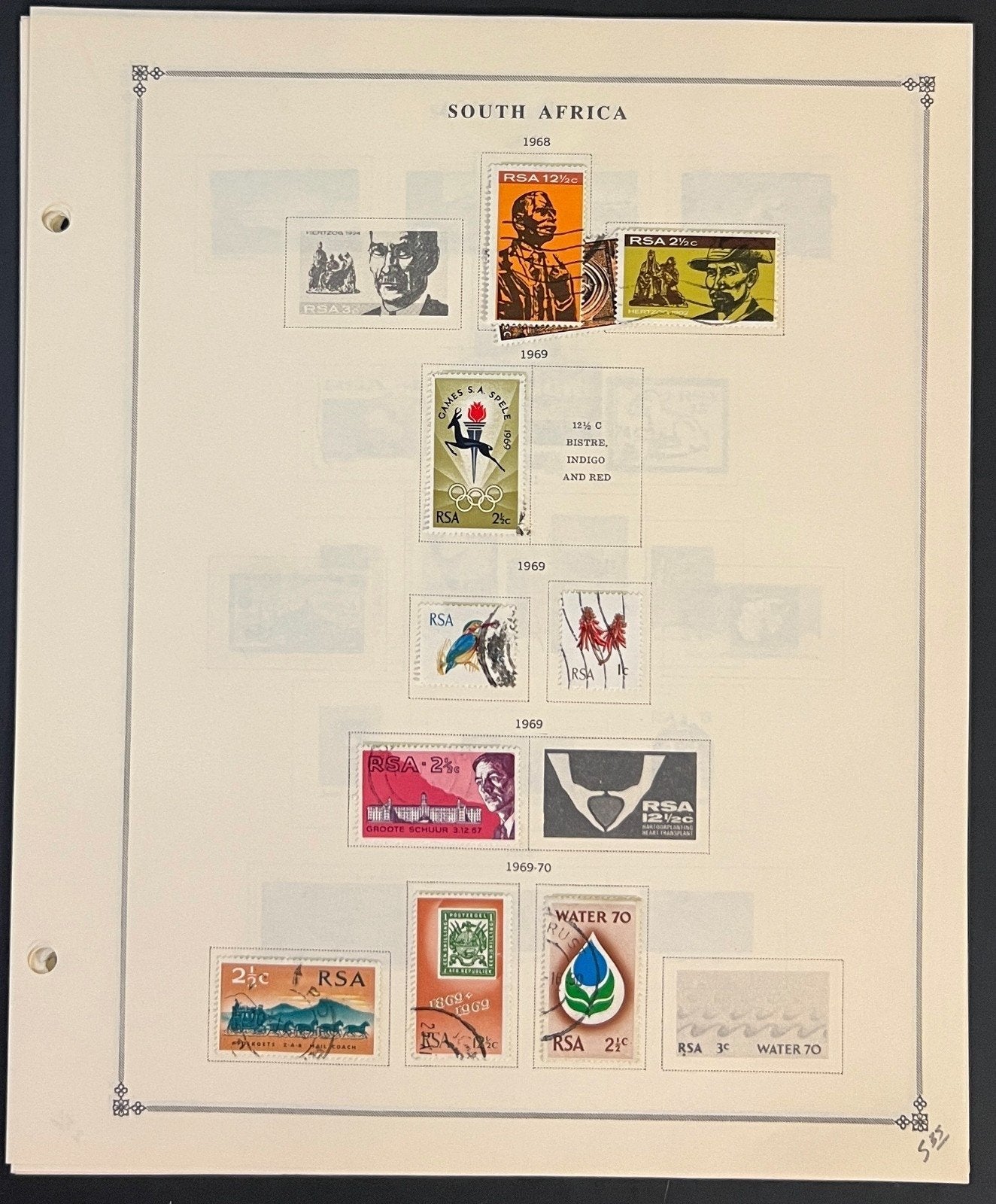 South Africa Stamp Collection Pages Mint & Used 1941-1977 ZAYIX