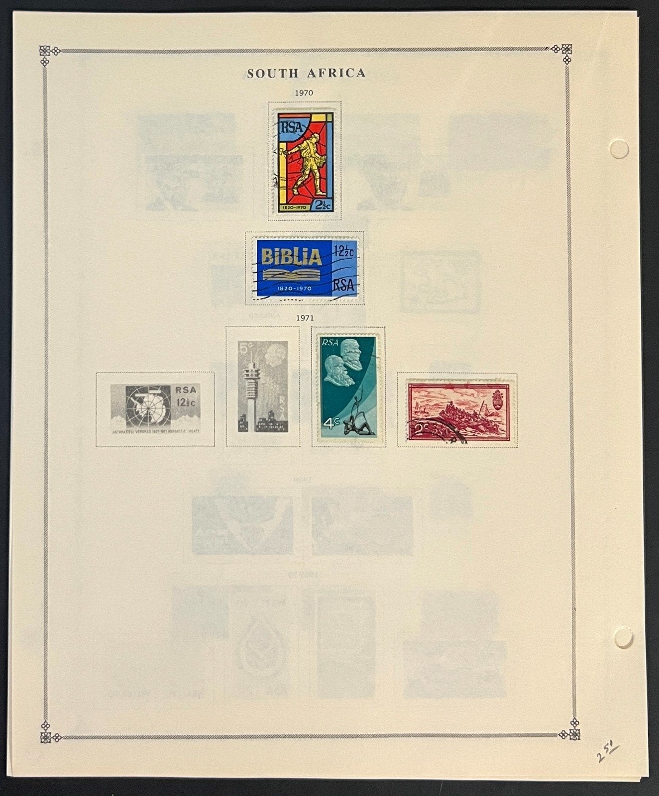 South Africa Stamp Collection Pages Mint & Used 1941-1977 ZAYIX