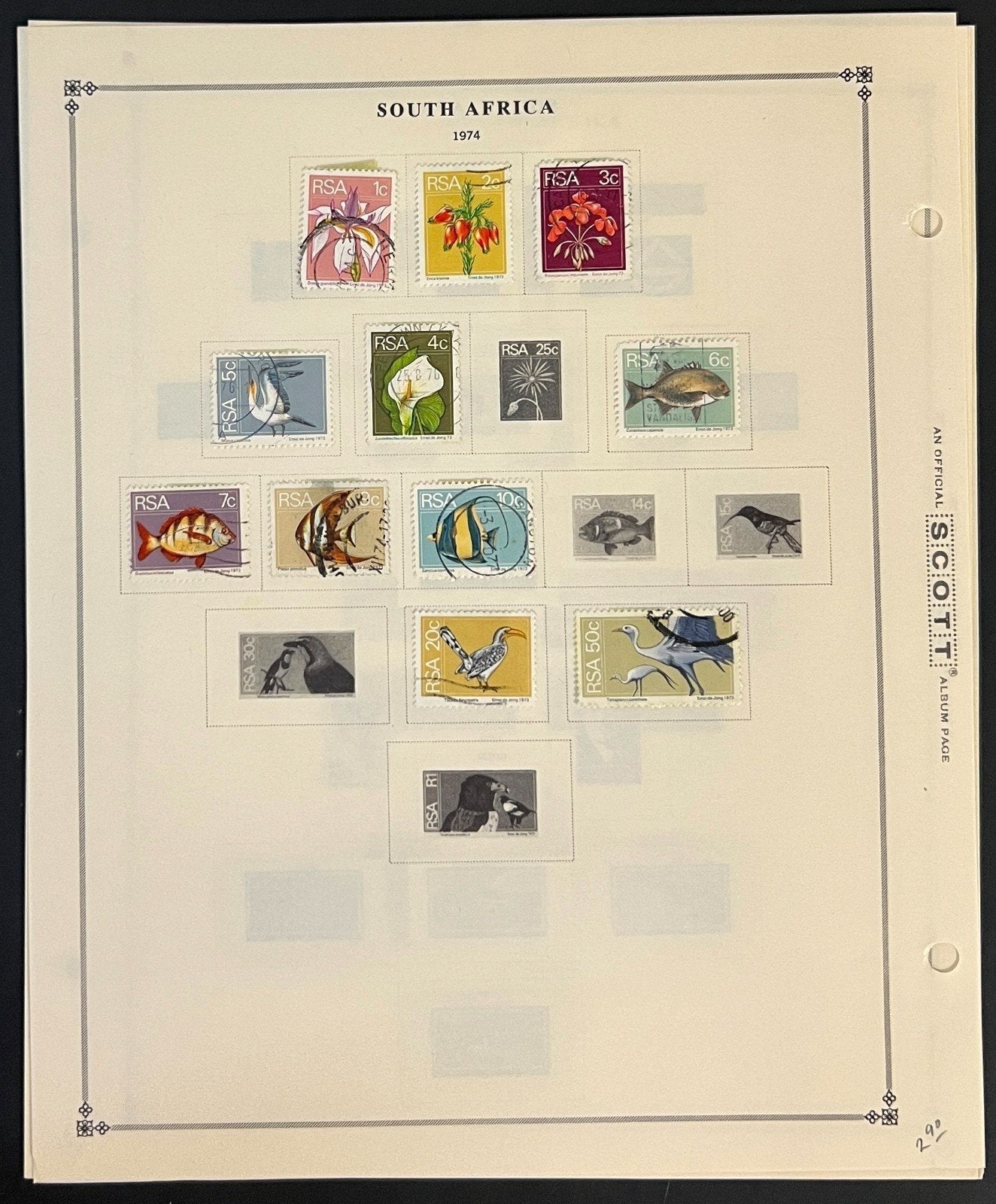 South Africa Stamp Collection Pages Mint & Used 1941-1977 ZAYIX
