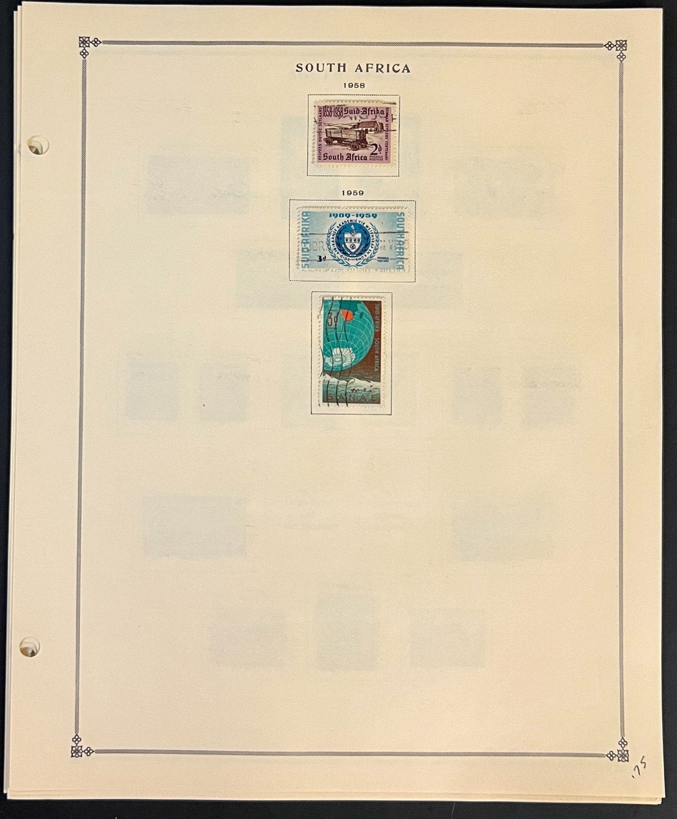 South Africa Stamp Collection Pages Mint & Used 1941-1977 ZAYIX