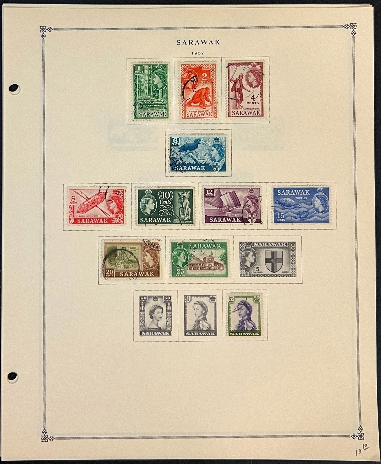 Sarawak Stamp Collection Pages Used 1941-1971 ZAYIX