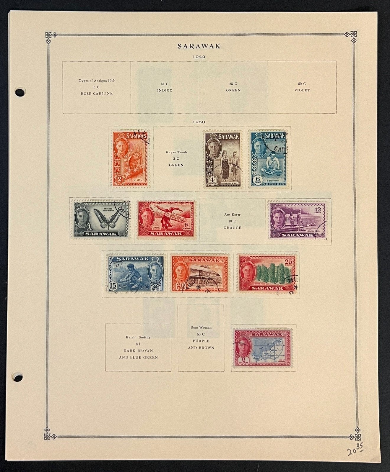 Sarawak Stamp Collection Pages Used 1941-1971 ZAYIX