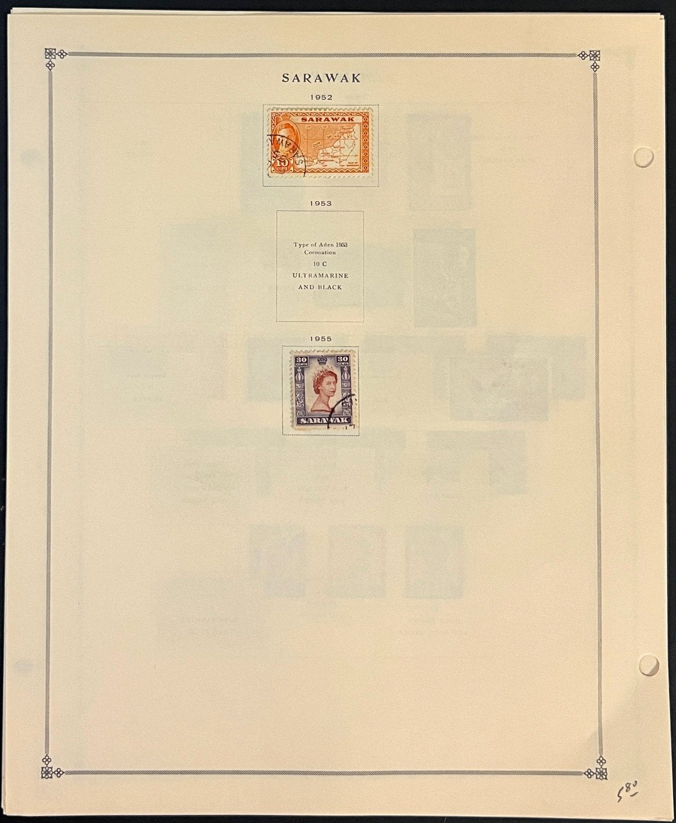 Sarawak Stamp Collection Pages Used 1941-1971 ZAYIX
