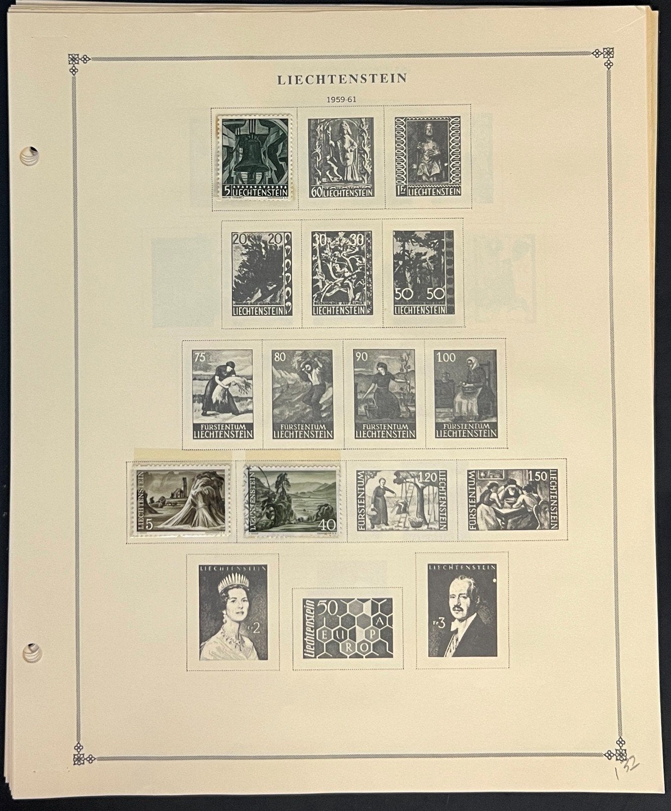 Liechtenstein Stamp Collection Pages Mint & Used 1917-1947 ZAYIX