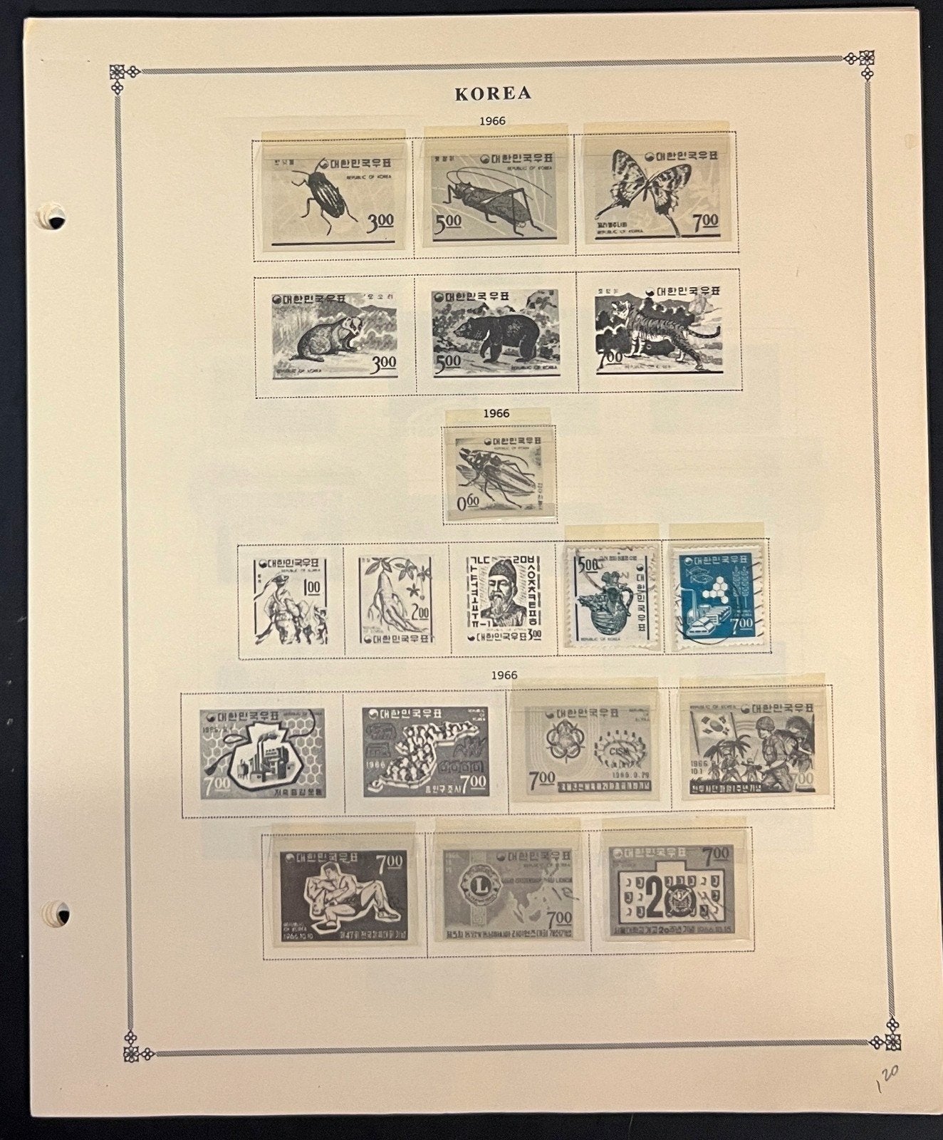 Korea Stamp Collection Pages Mint & Used 1951-1975 ZAYIX