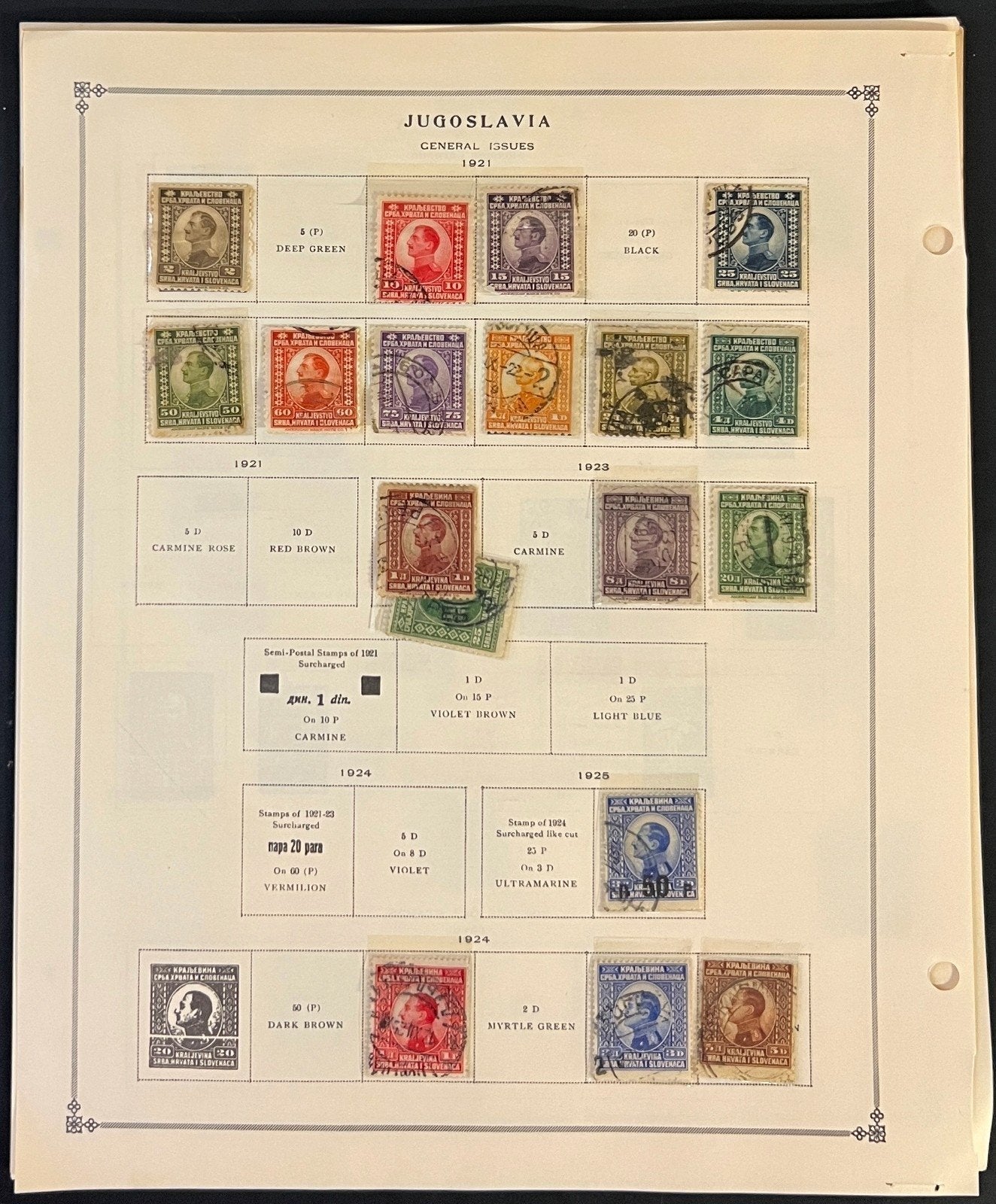 Yugoslavia Stamp Collection Pages Mint & Used 1919-1968 ZAYIX