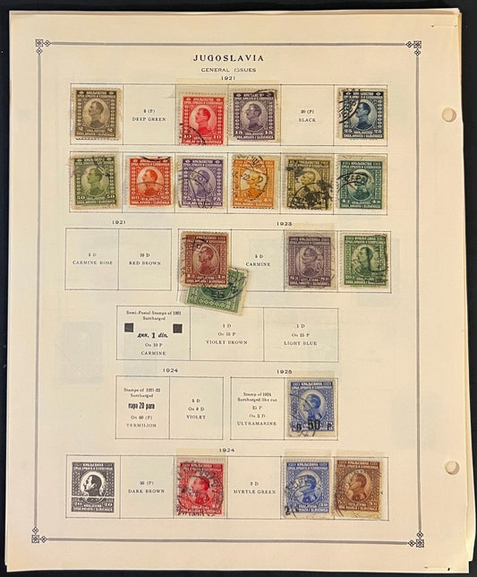 Yugoslavia Stamp Collection Pages Mint & Used 1919-1968 ZAYIX