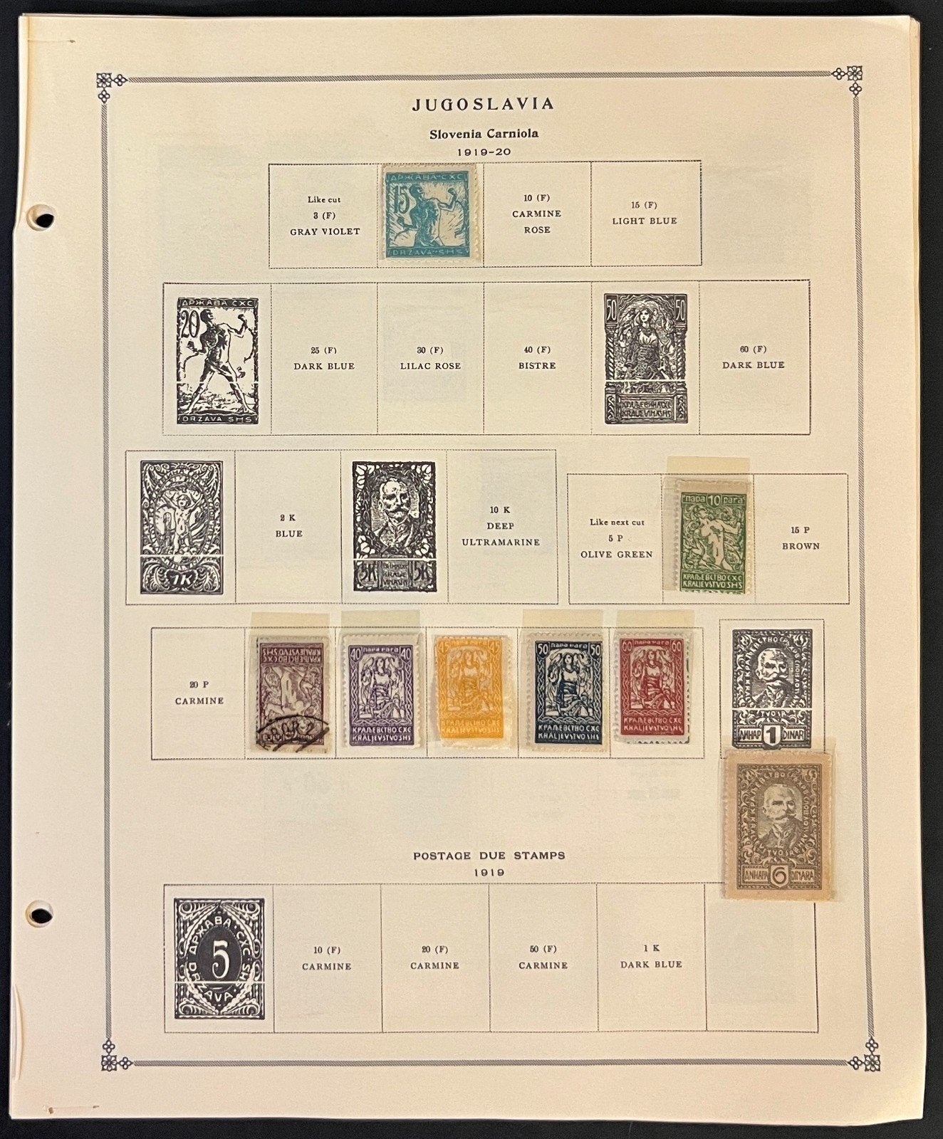 Yugoslavia Stamp Collection Pages Mint & Used 1919-1968 ZAYIX