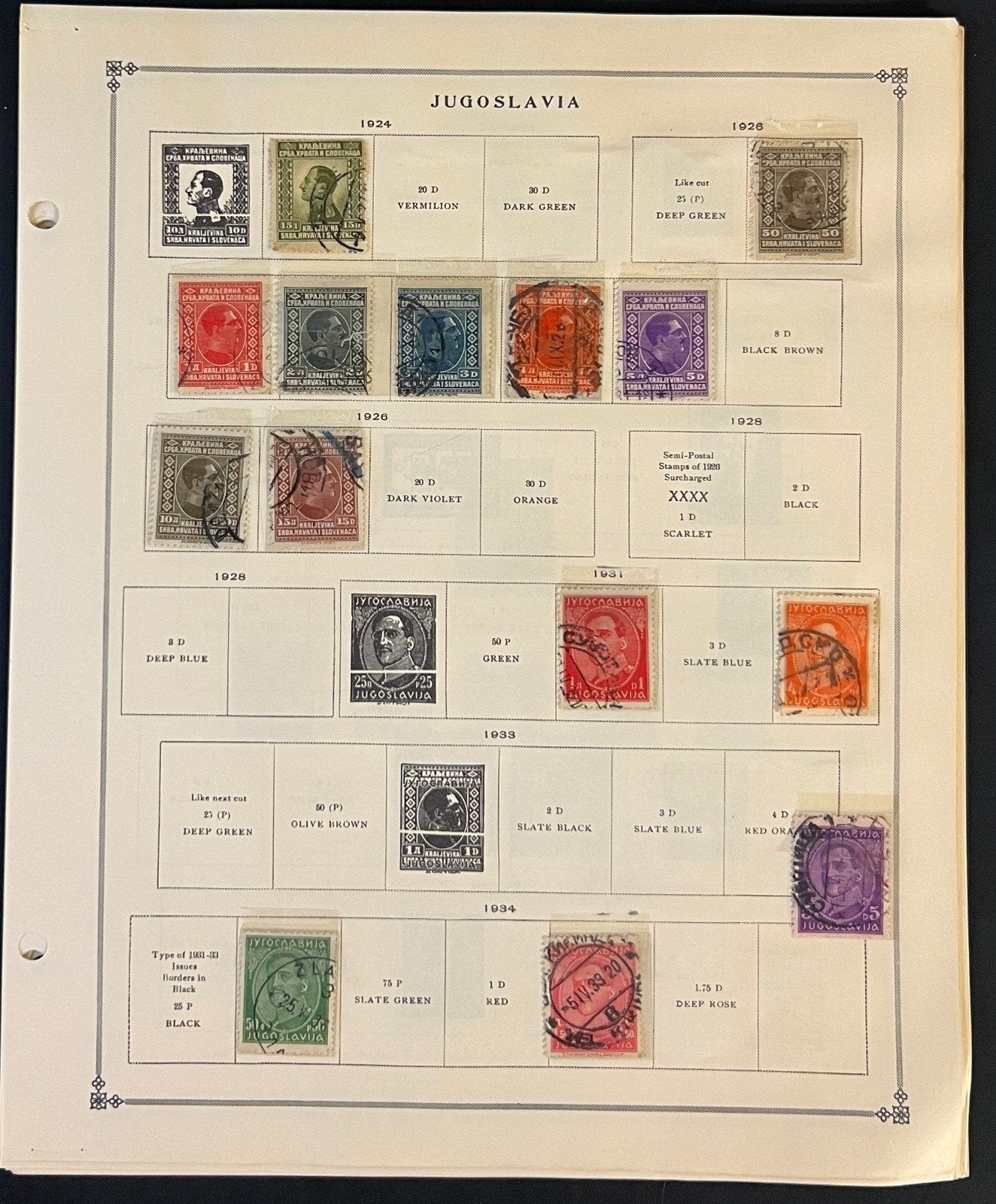 Yugoslavia Stamp Collection Pages Mint & Used 1919-1968 ZAYIX