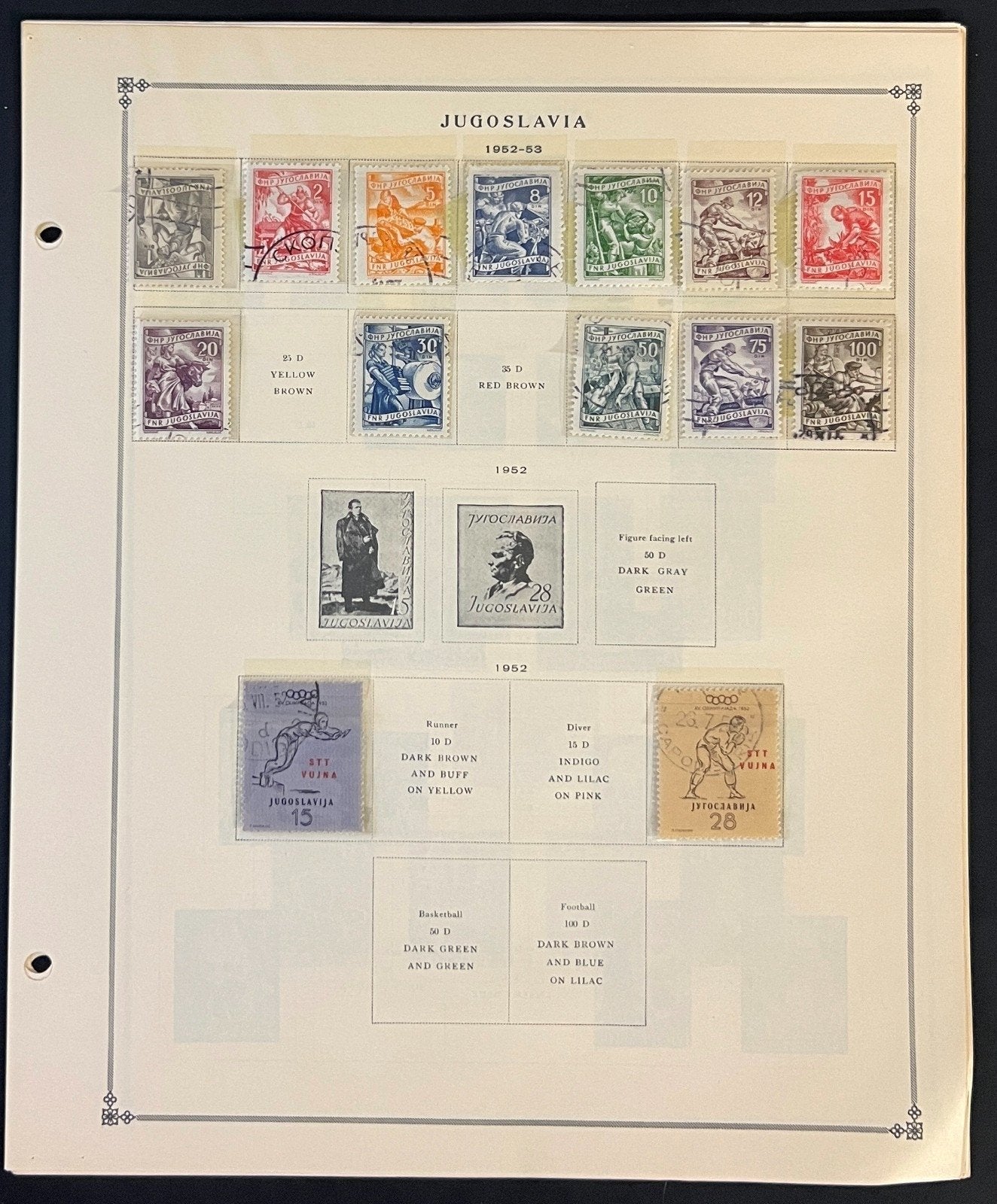 Yugoslavia Stamp Collection Pages Mint & Used 1919-1968 ZAYIX