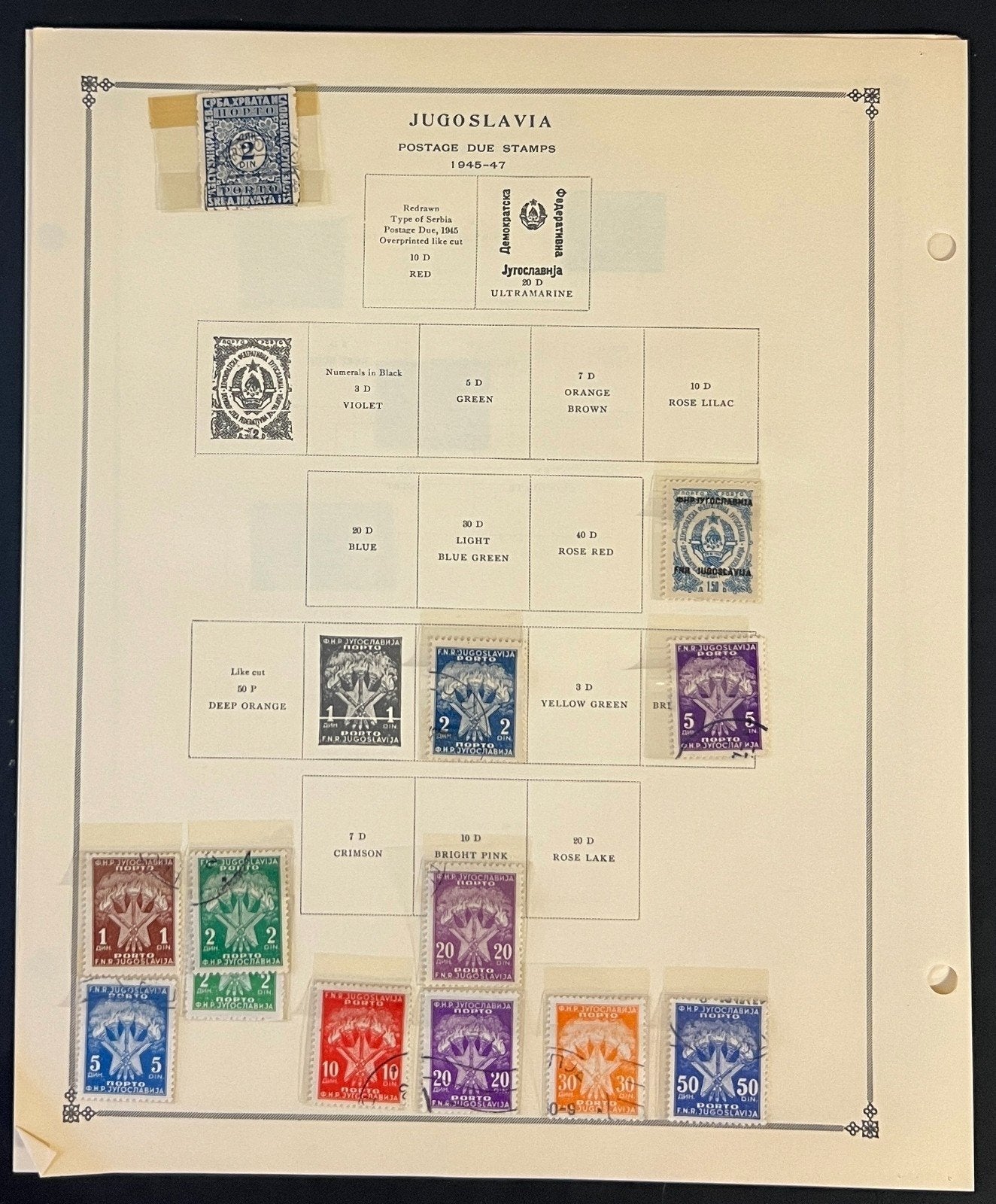 Yugoslavia Stamp Collection Pages Mint & Used 1919-1968 ZAYIX