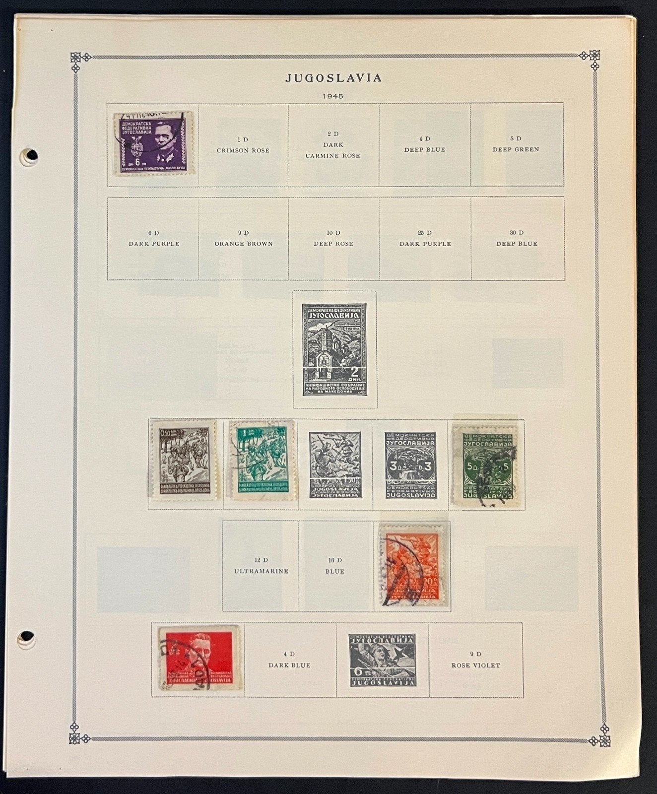 Yugoslavia Stamp Collection Pages Mint & Used 1919-1968 ZAYIX