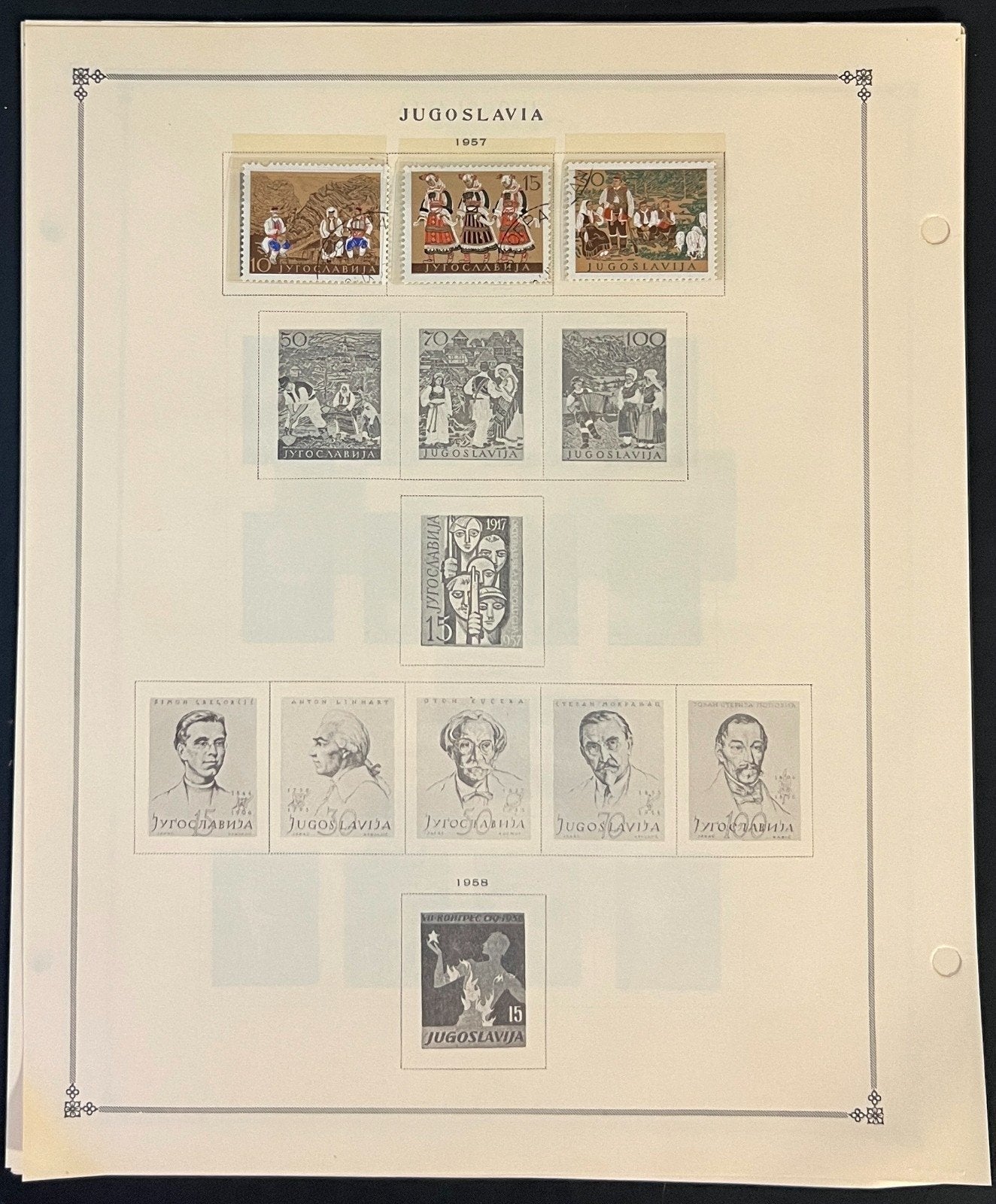 Yugoslavia Stamp Collection Pages Mint & Used 1919-1968 ZAYIX