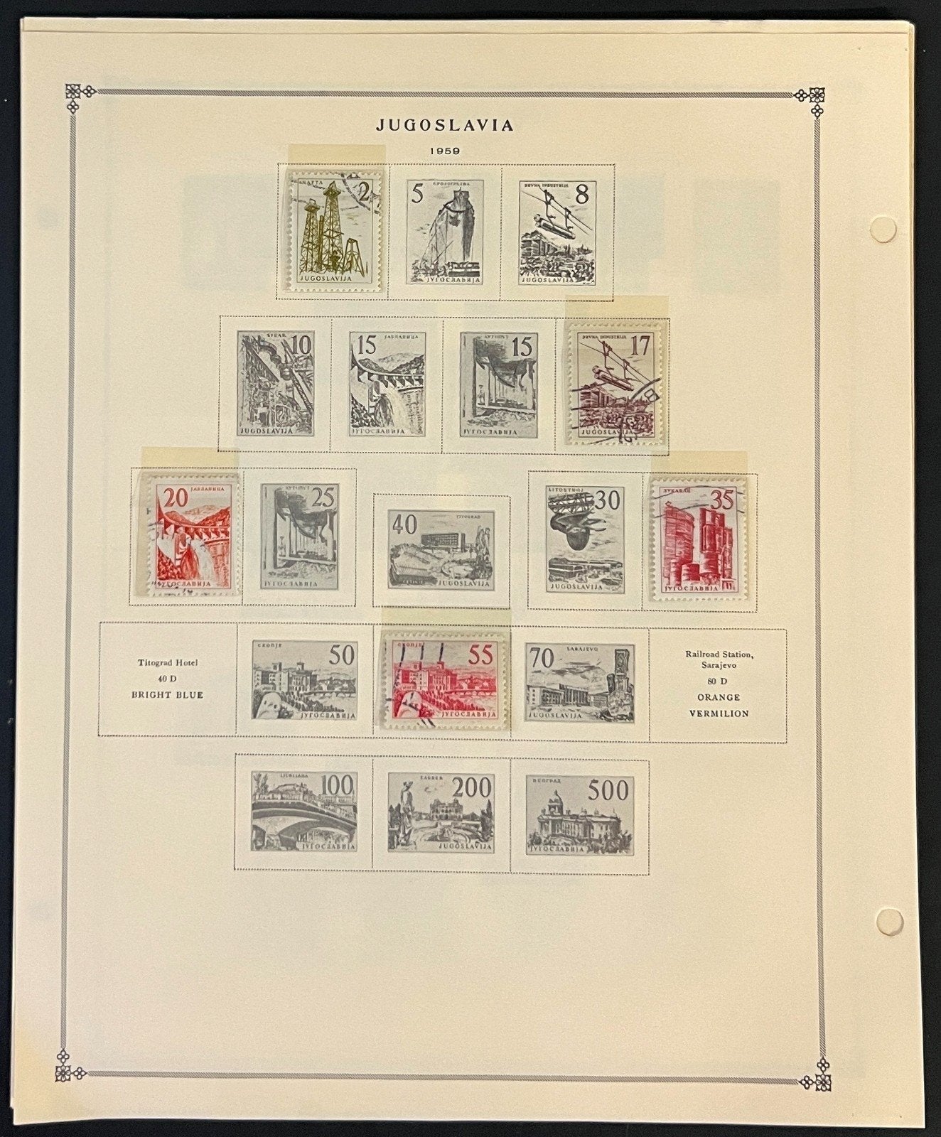 Yugoslavia Stamp Collection Pages Mint & Used 1919-1968 ZAYIX