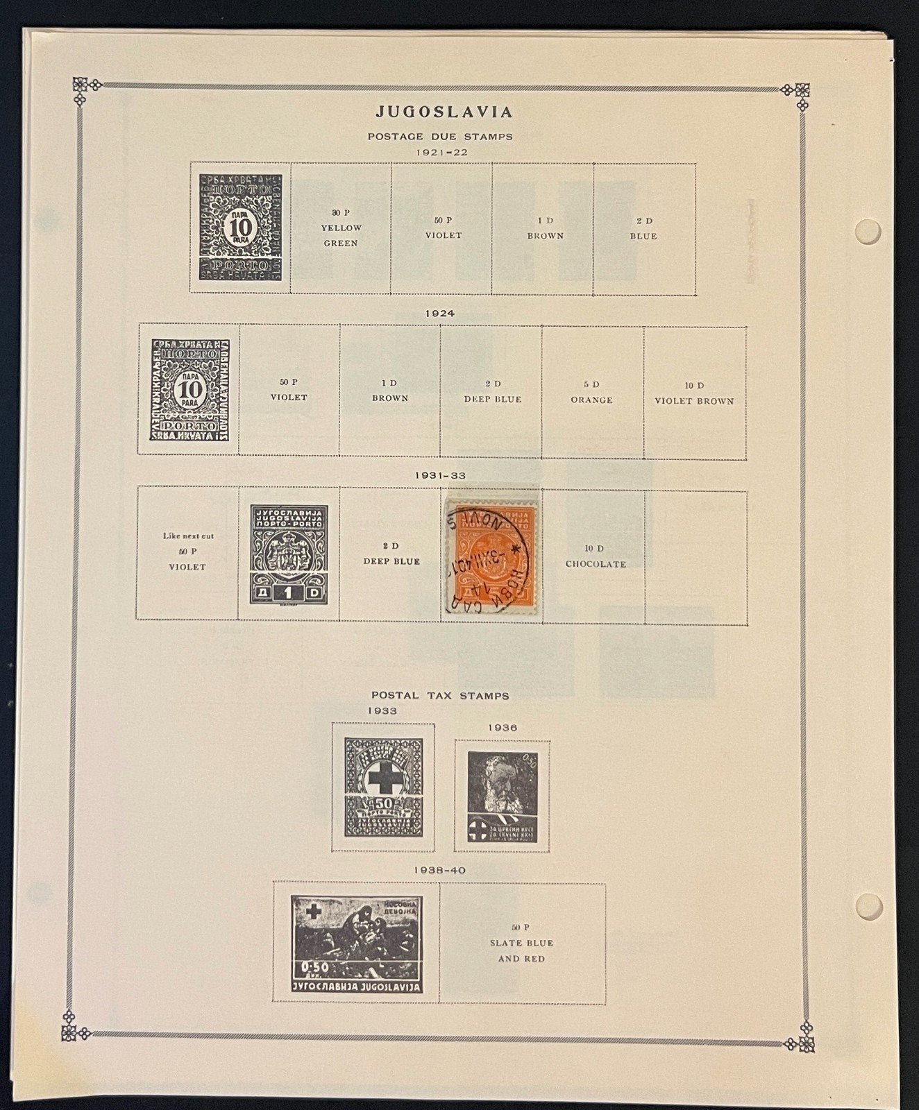 Yugoslavia Stamp Collection Pages Mint & Used 1919-1968 ZAYIX