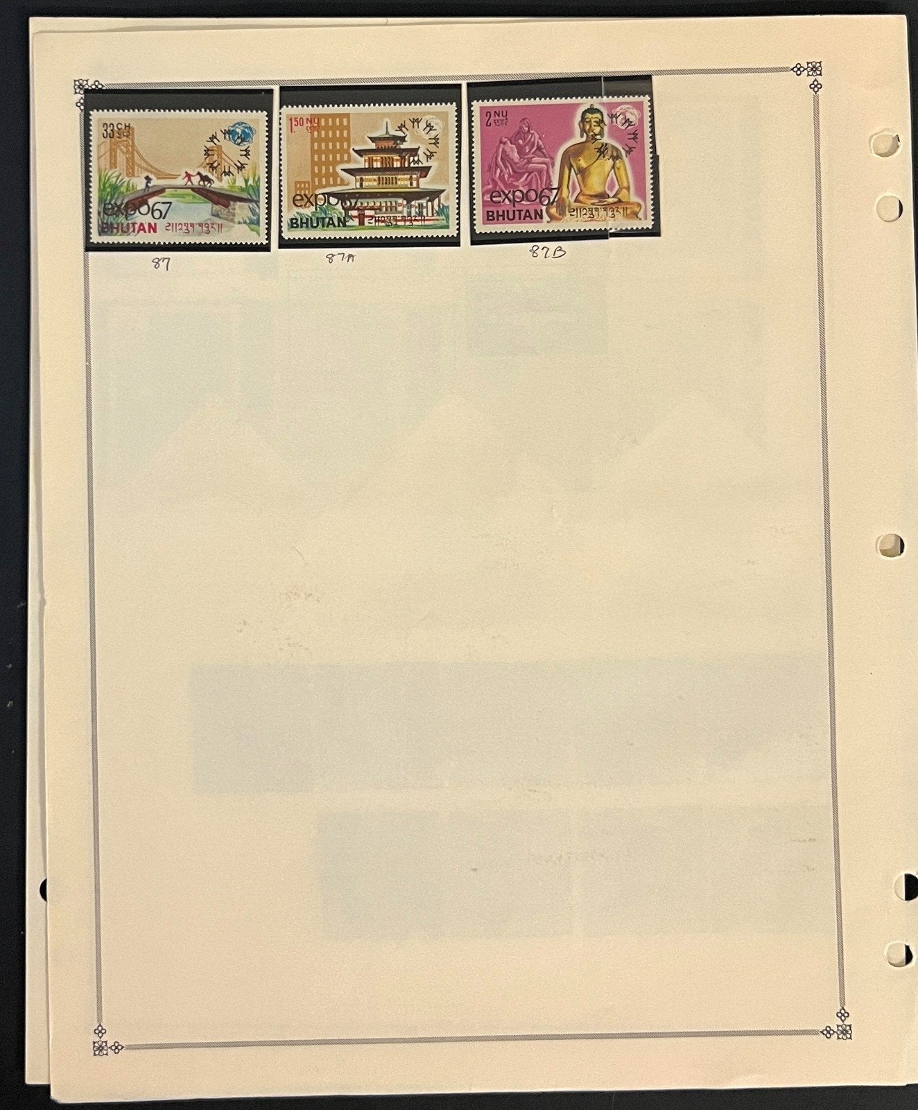 Bhutan Stamp Collection Pages MNH 1964-1976 ZAYIX