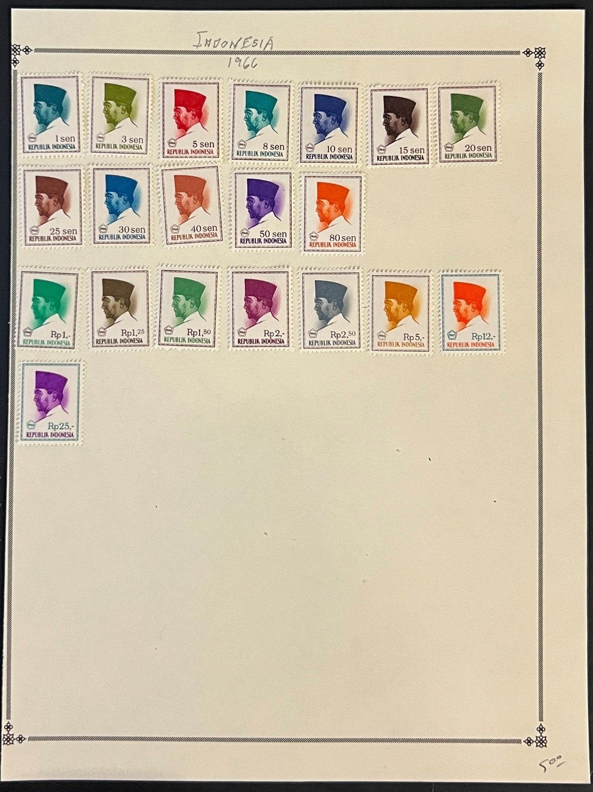 Indonesia Stamp Collection Pages Mint & Used 1949-1983 ZAYIX