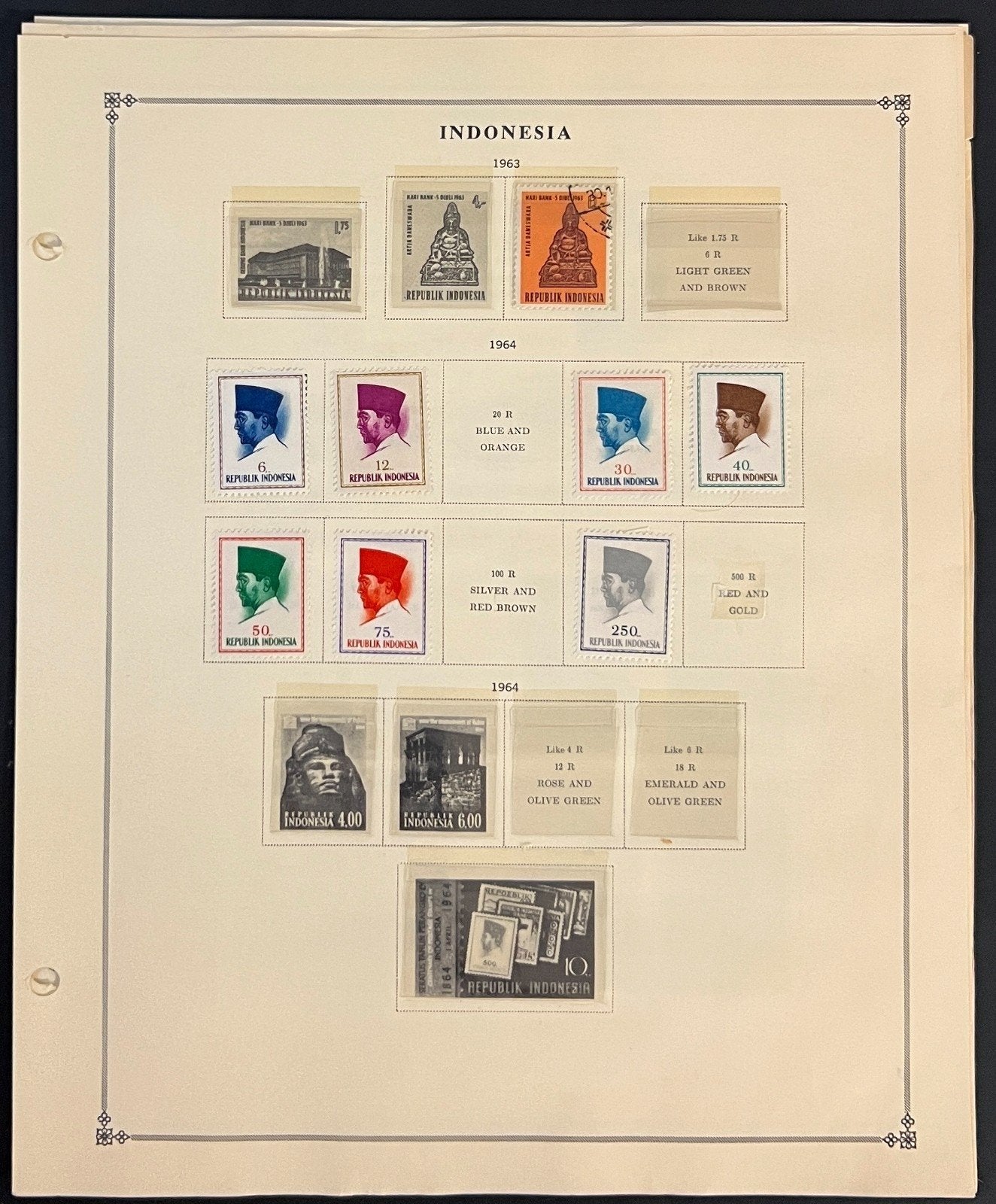 Indonesia Stamp Collection Pages Mint & Used 1949-1983 ZAYIX