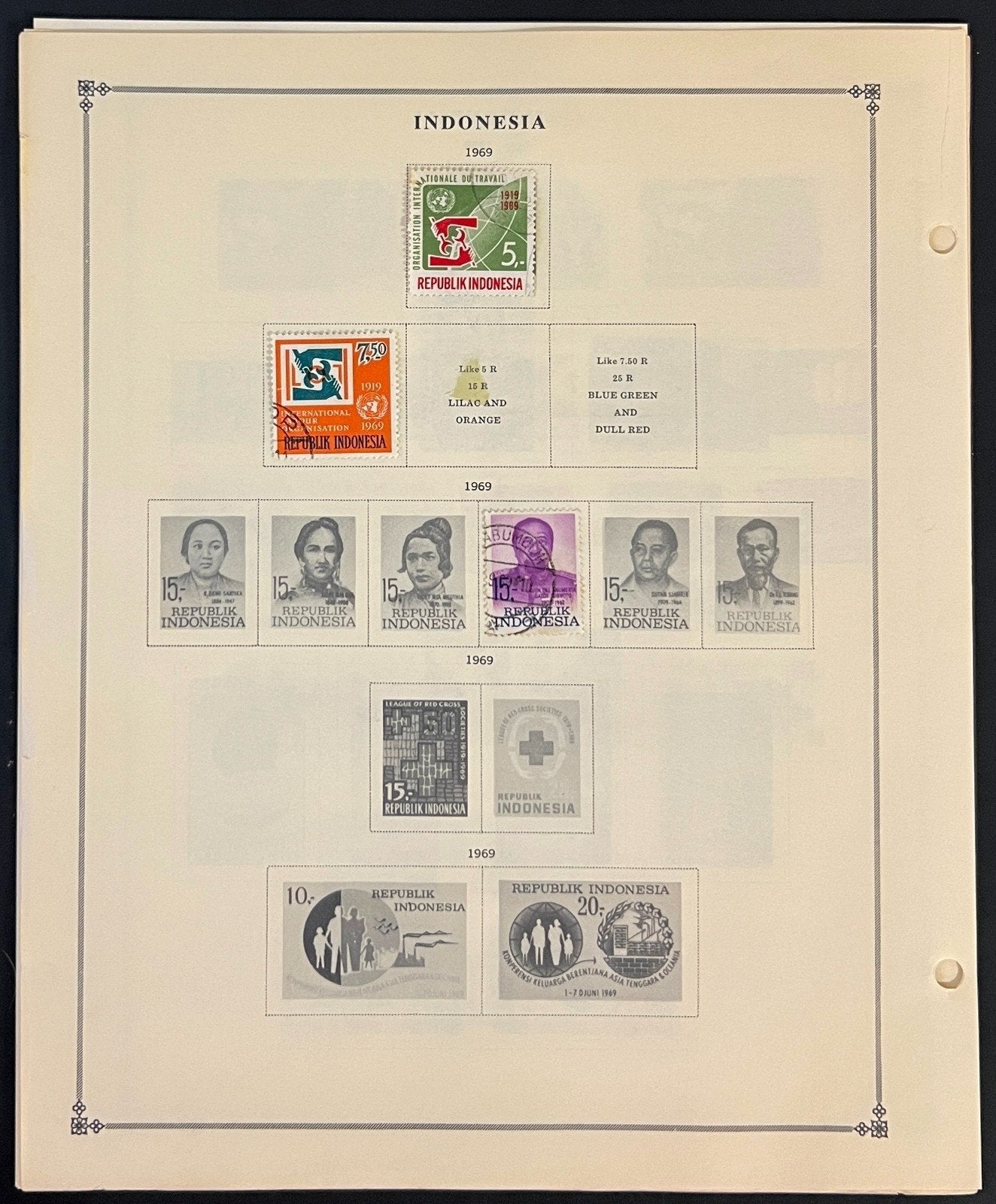 Indonesia Stamp Collection Pages Mint & Used 1949-1983 ZAYIX