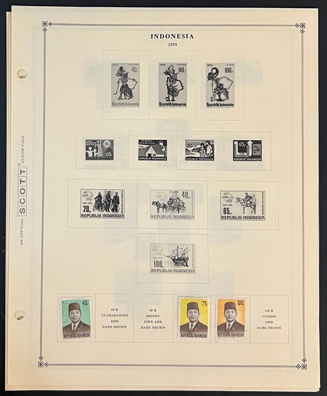 Indonesia Stamp Collection Pages Mint & Used 1949-1983 ZAYIX