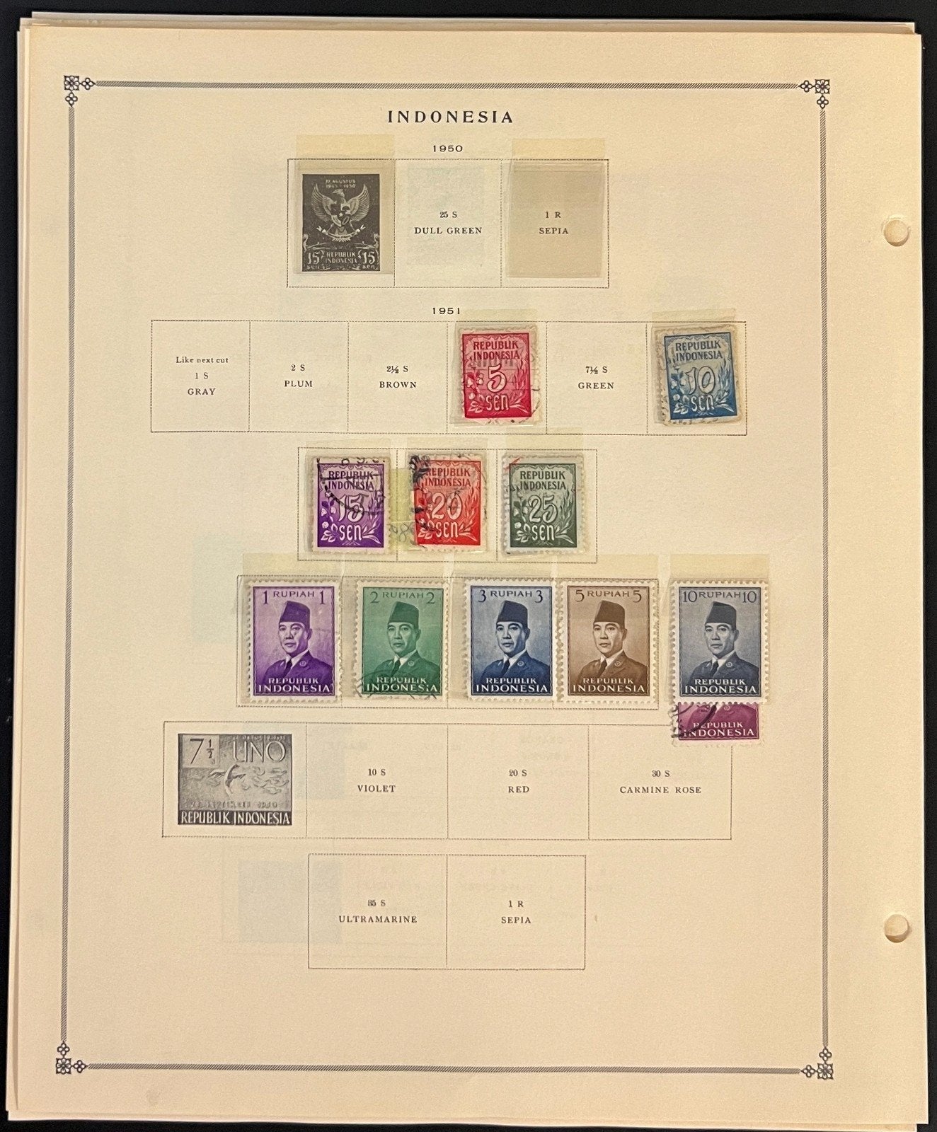 Indonesia Stamp Collection Pages Mint & Used 1949-1983 ZAYIX