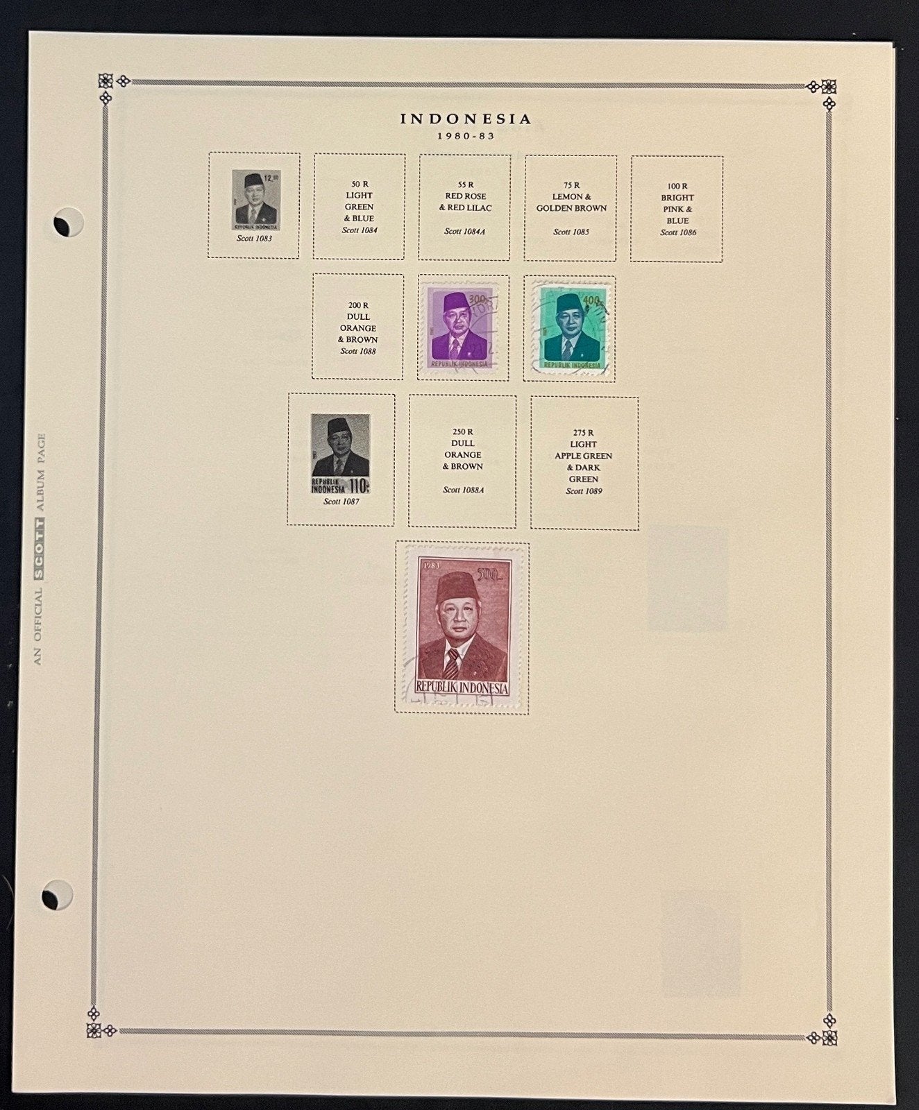 Indonesia Stamp Collection Pages Mint & Used 1949-1983 ZAYIX