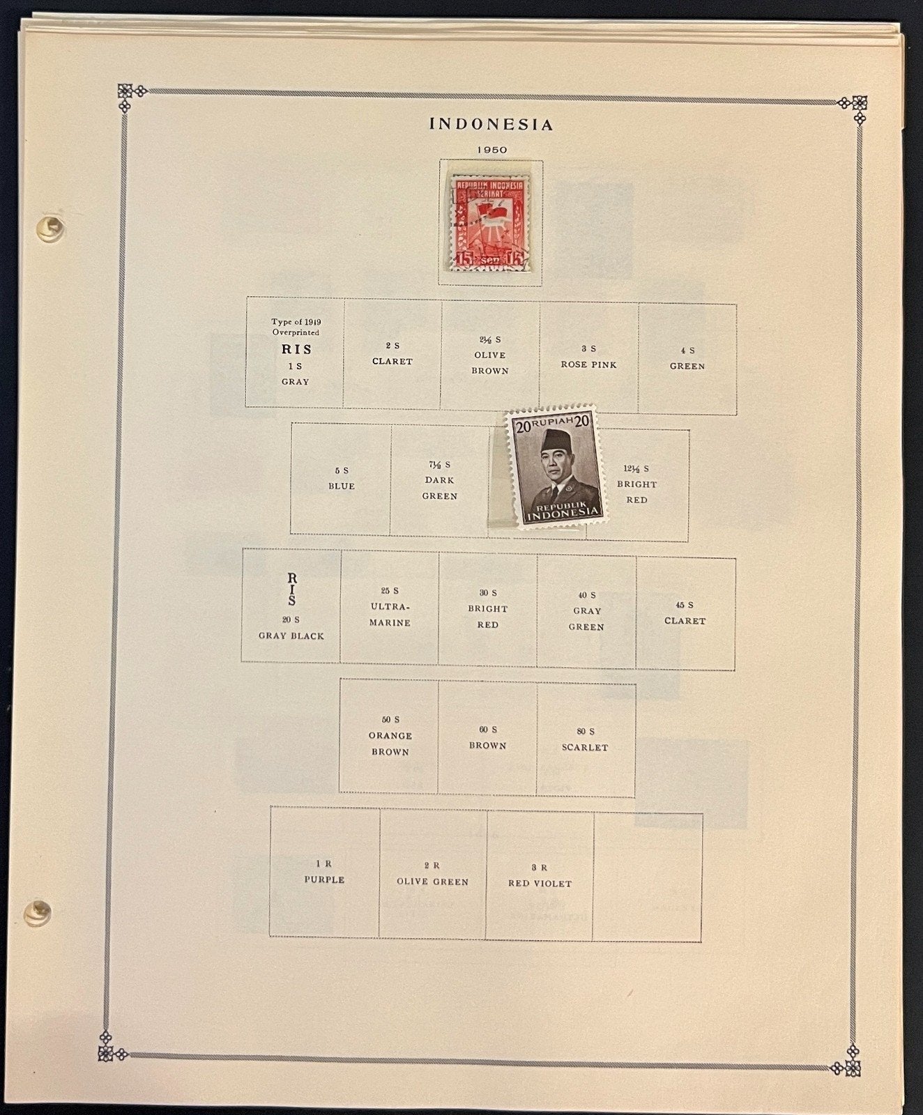 Indonesia Stamp Collection Pages Mint & Used 1949-1983 ZAYIX