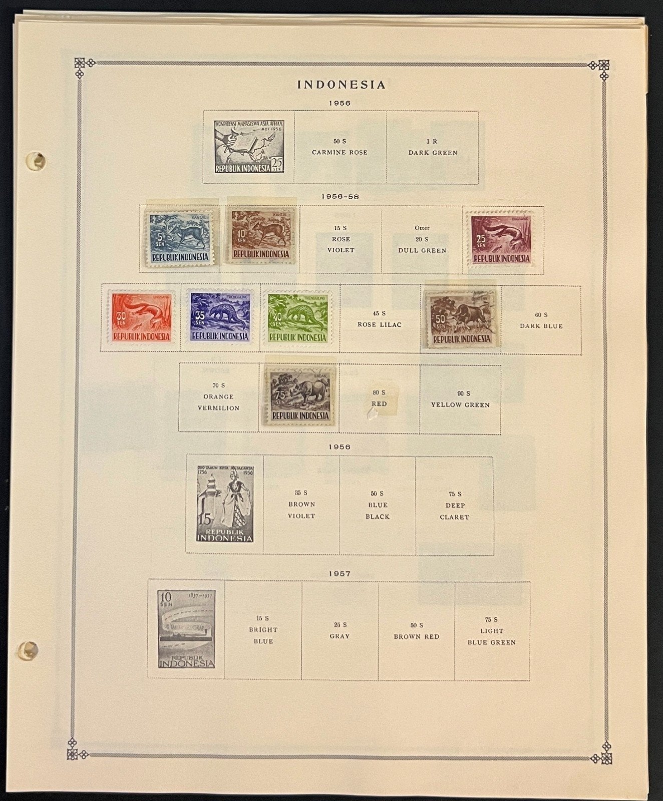 Indonesia Stamp Collection Pages Mint & Used 1949-1983 ZAYIX